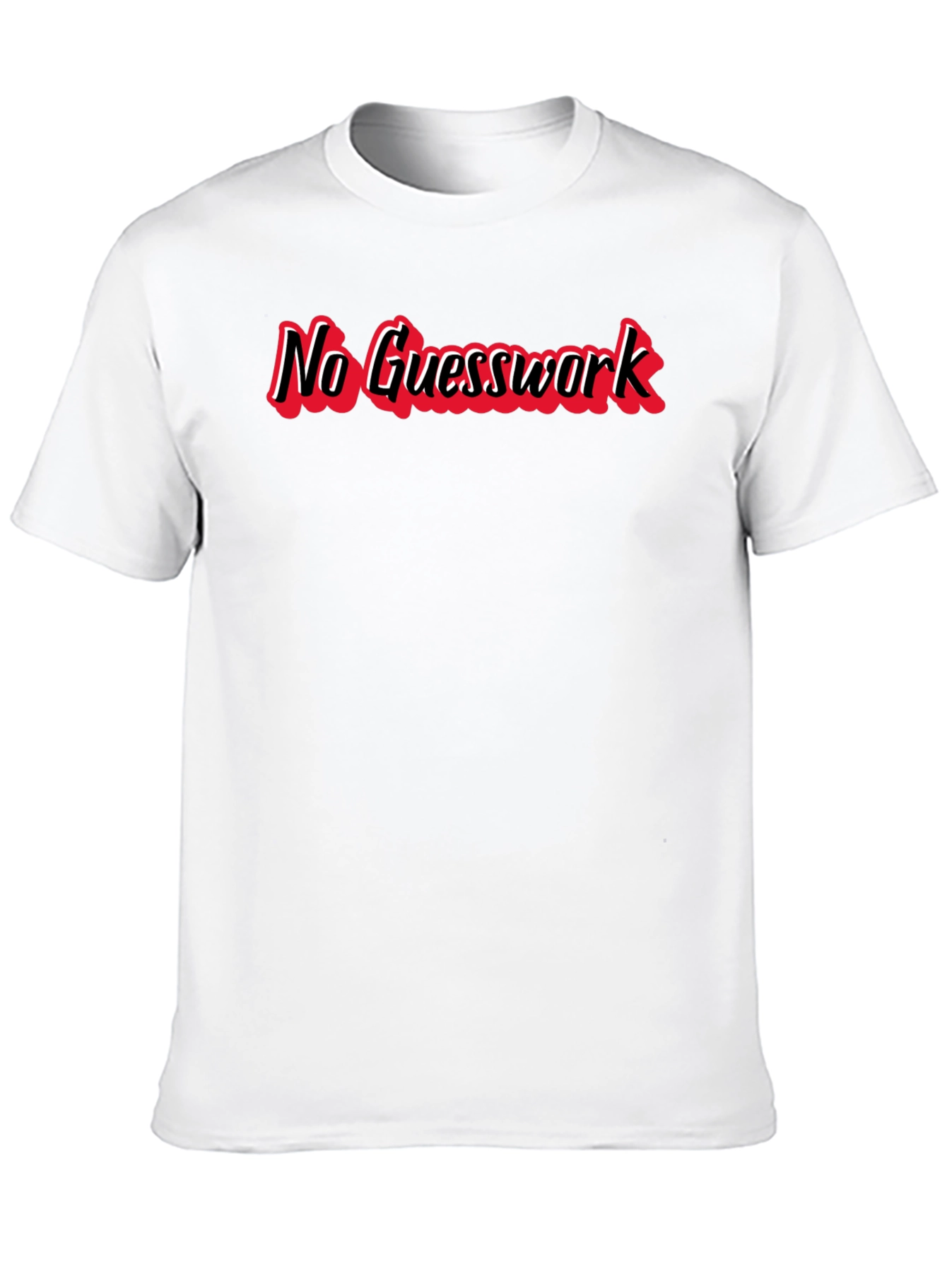 No Guesswork Black Graphic Tee