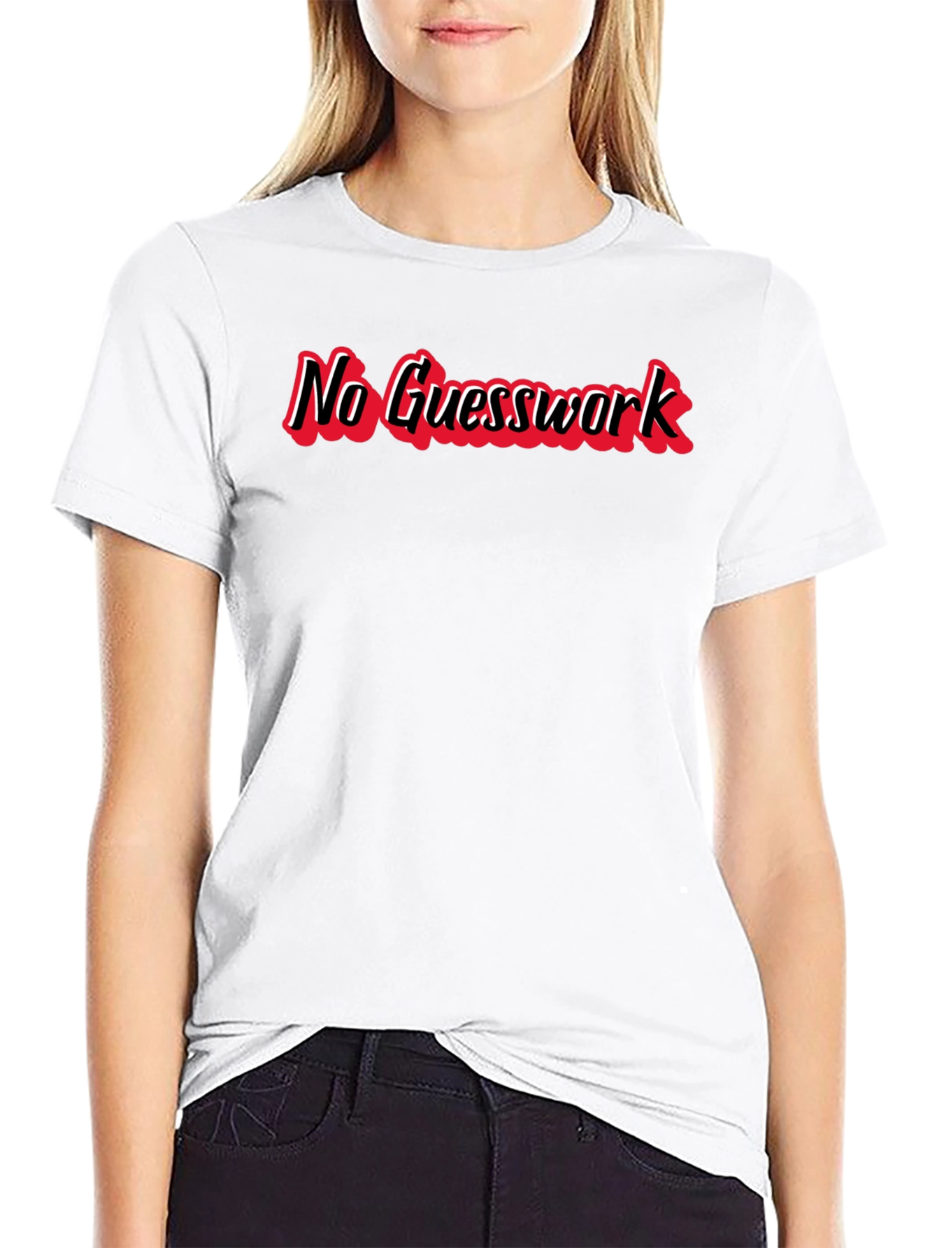 No Guesswork Black Graphic Tee