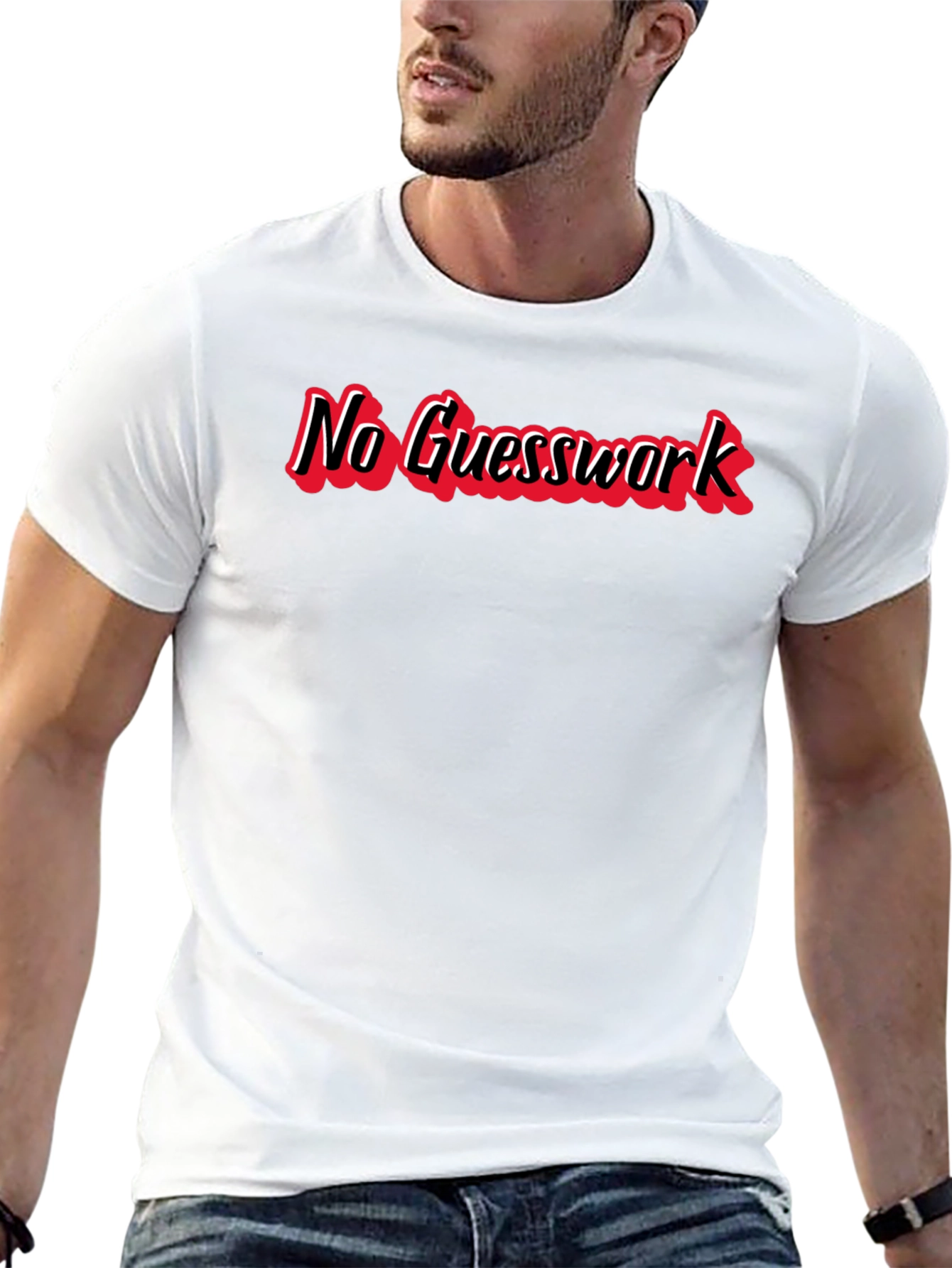 No Guesswork Black Graphic Tee