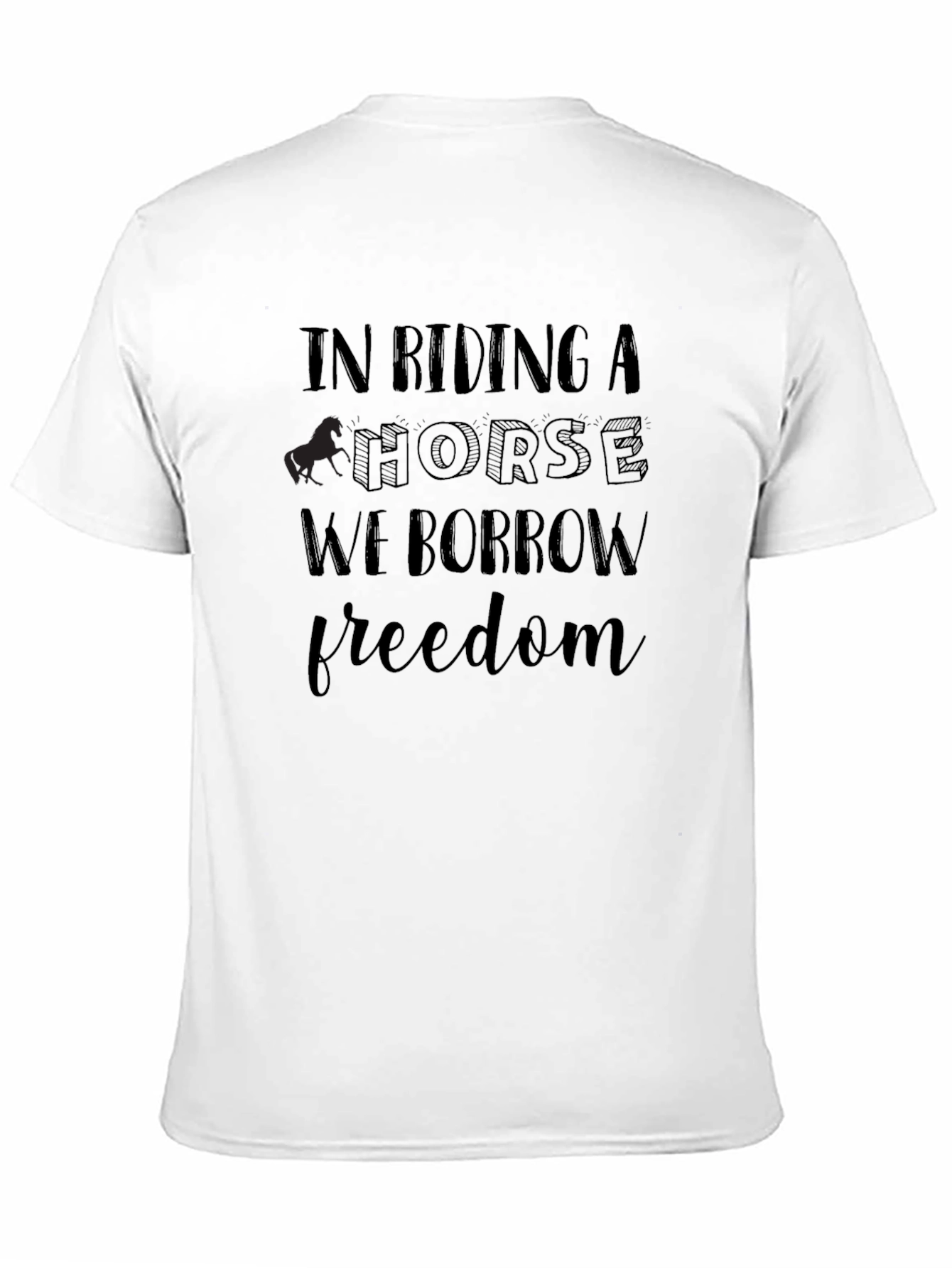 Equestrian Graphic Tee - Horse Riding Freedom