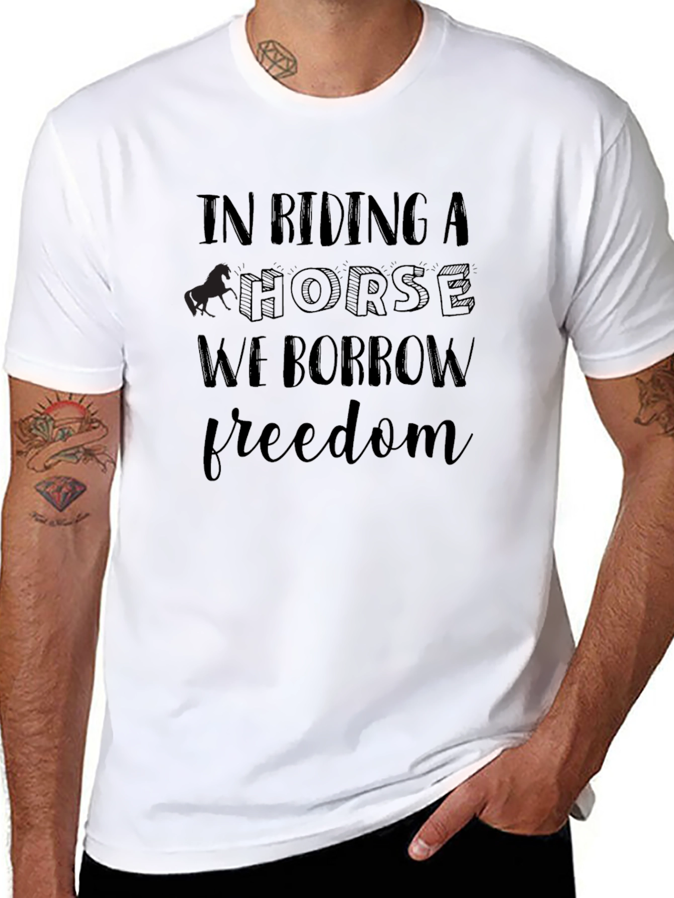 Equestrian Graphic Tee - Horse Riding Freedom
