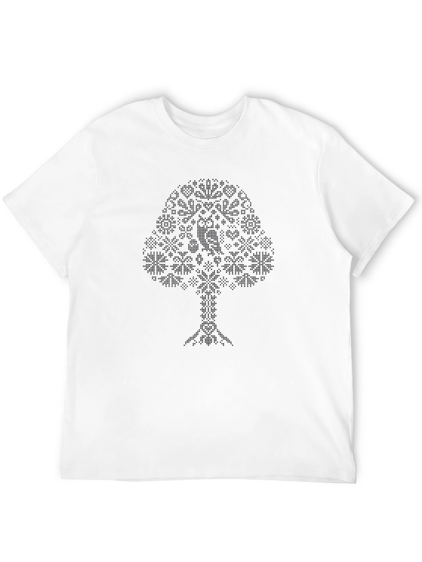 Black Tree Print Tee - Unique Graphic Design