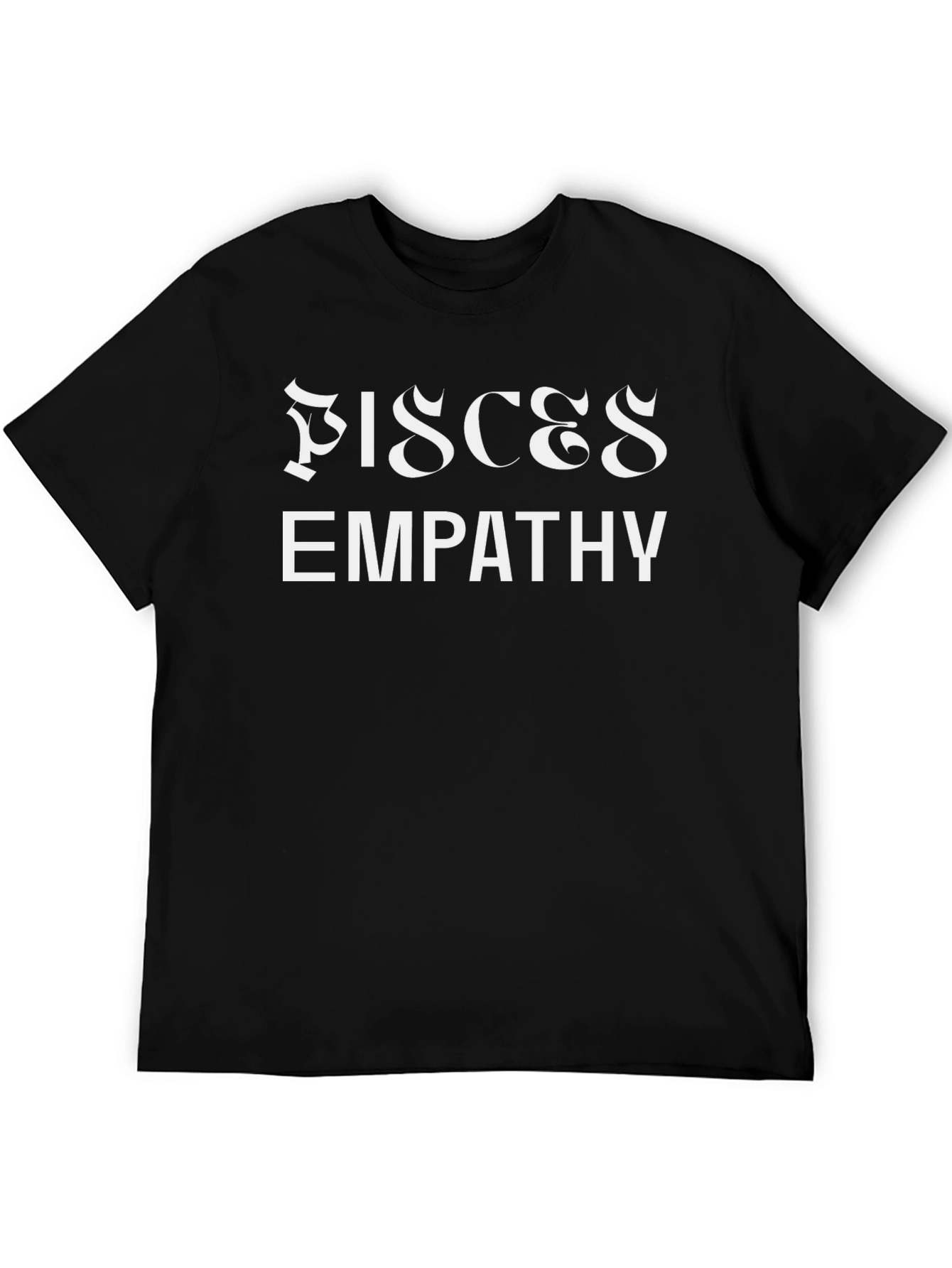 Pisces Empathy Black Graphic T-Shirt