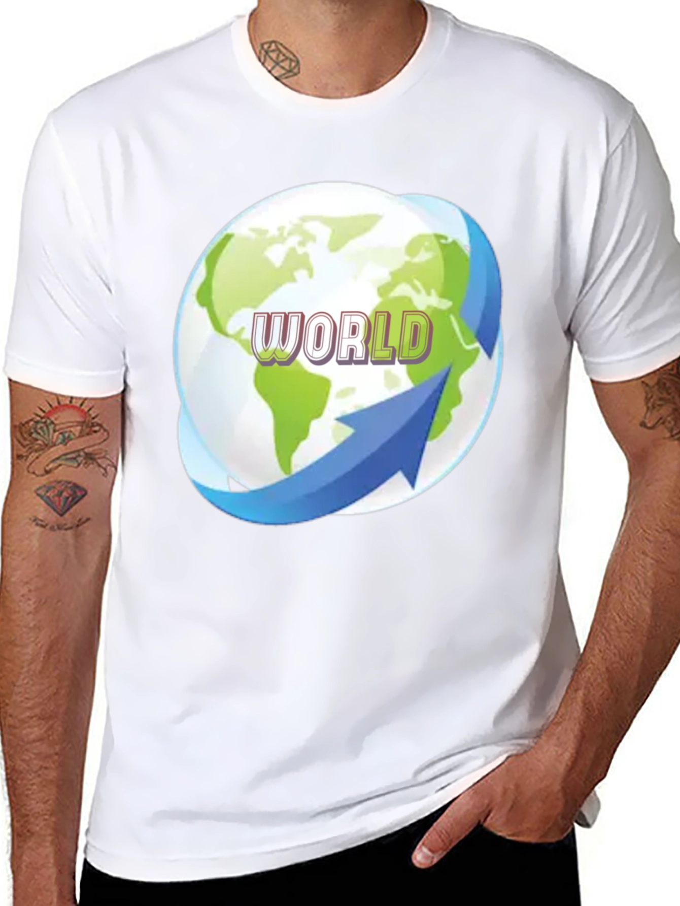 World Graphic Tee - Earth Globe T-Shirt