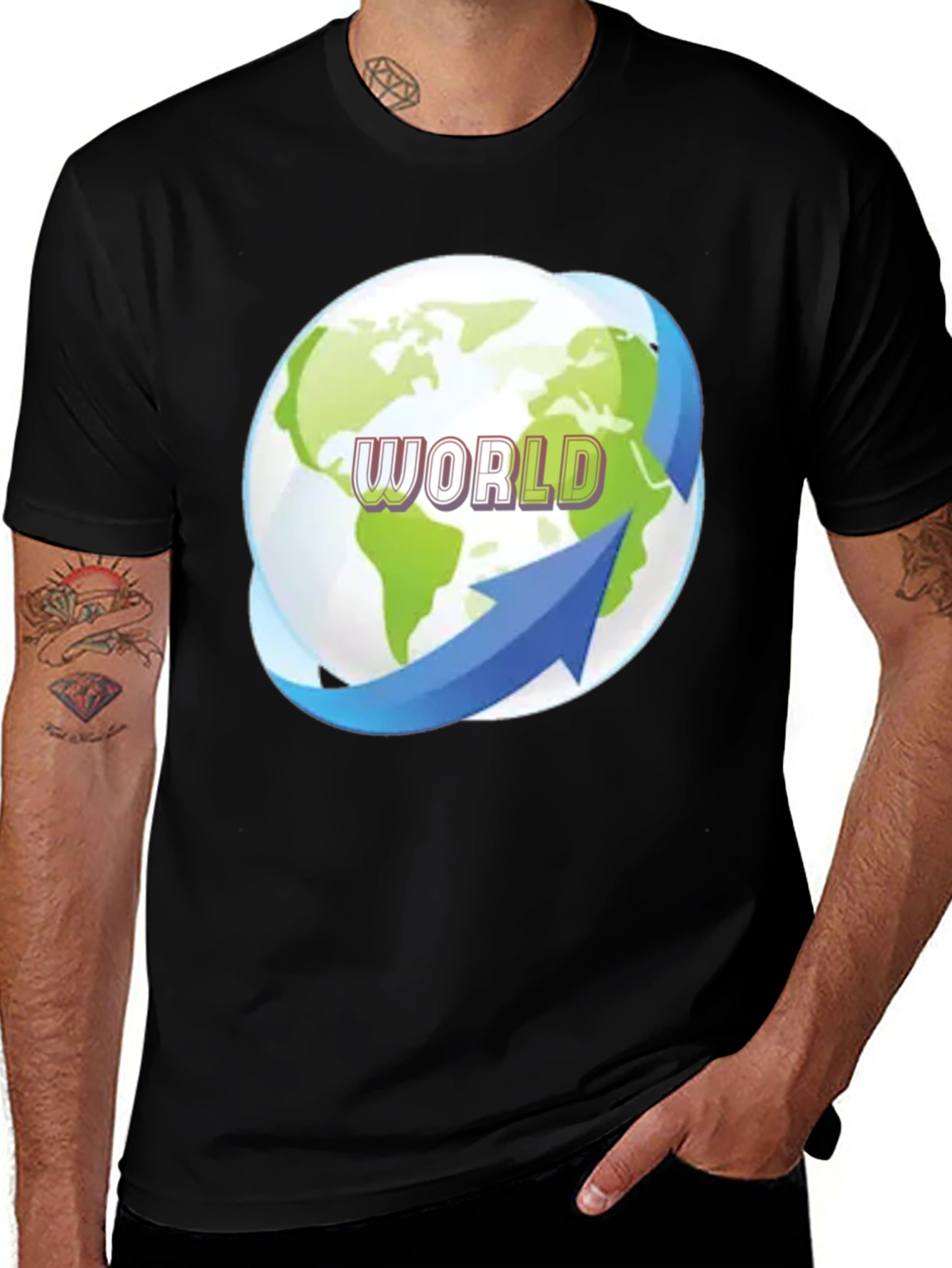 World Graphic Tee - Earth Globe T-Shirt