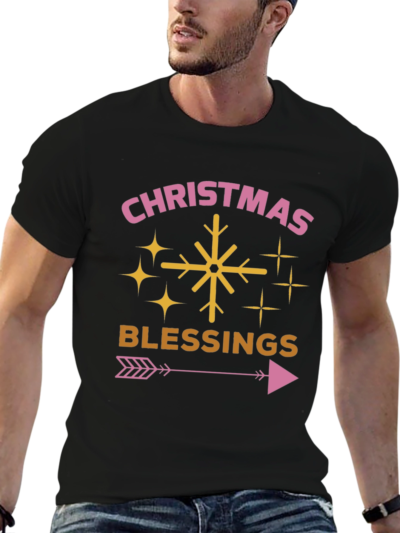 Christmas Blessings Graphic Tee - Holiday Cheer