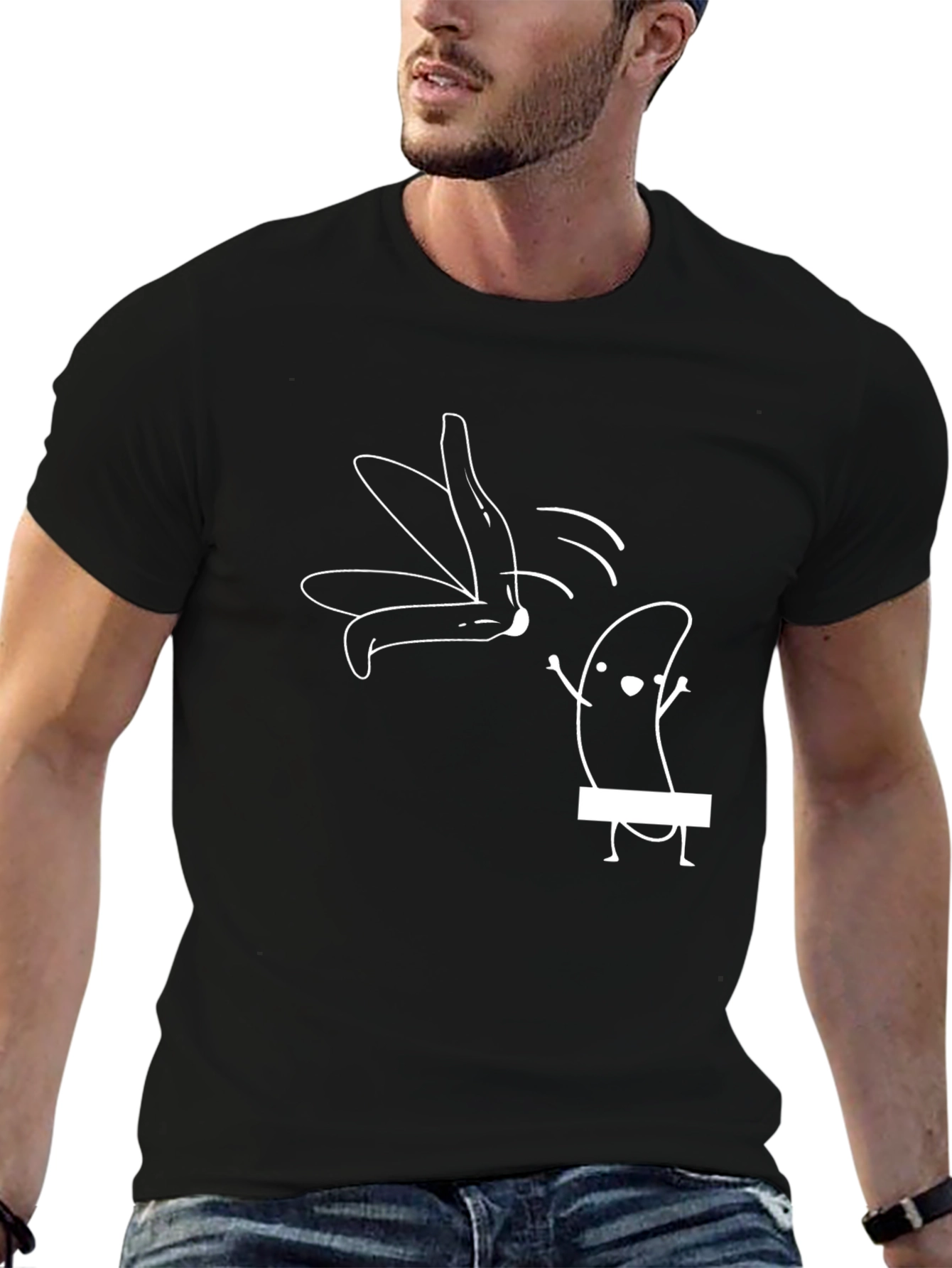 Funny Graphic Tee - Banana Stripper T-Shirt