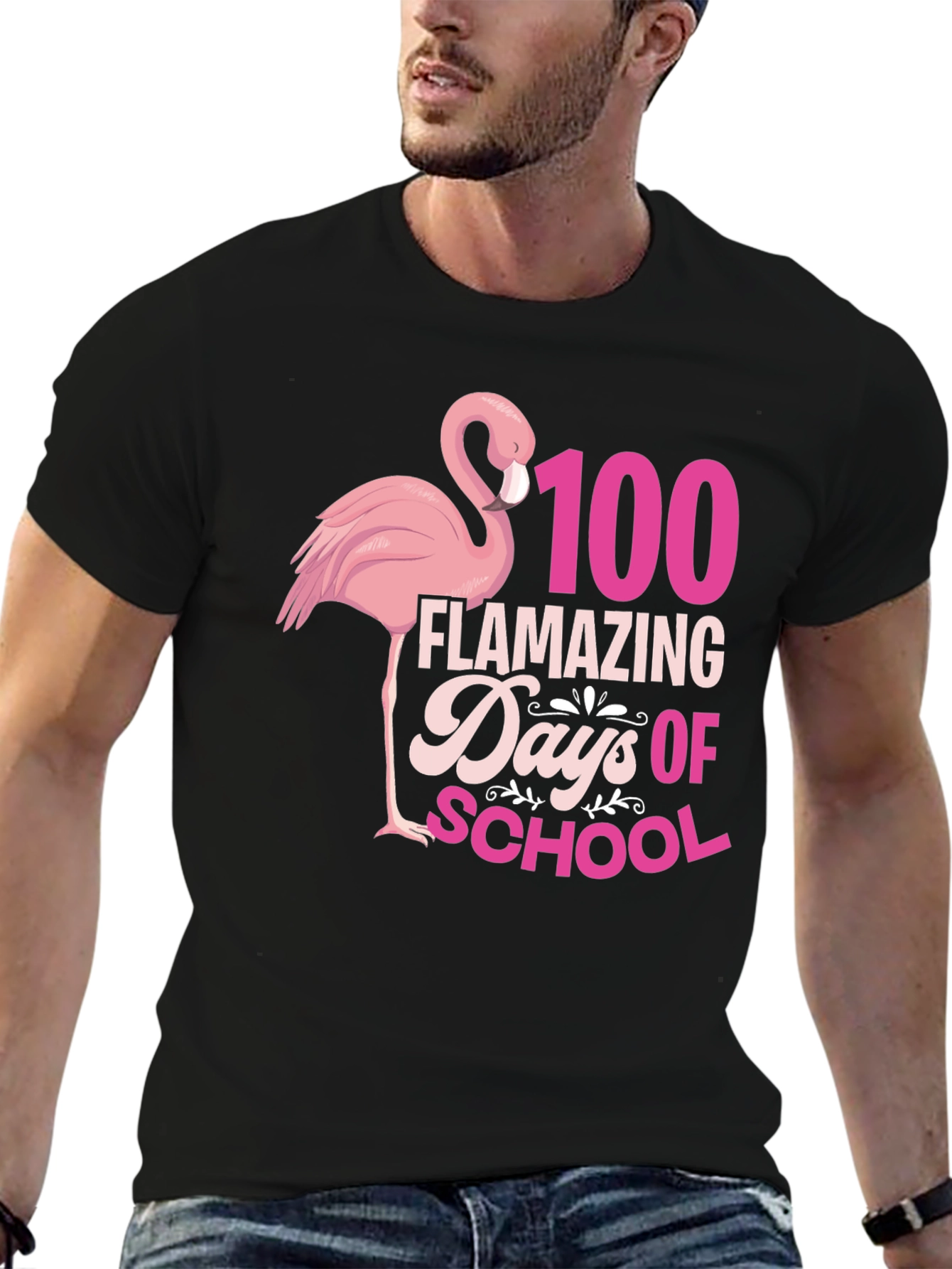 100 Days of School Flamingo Tee