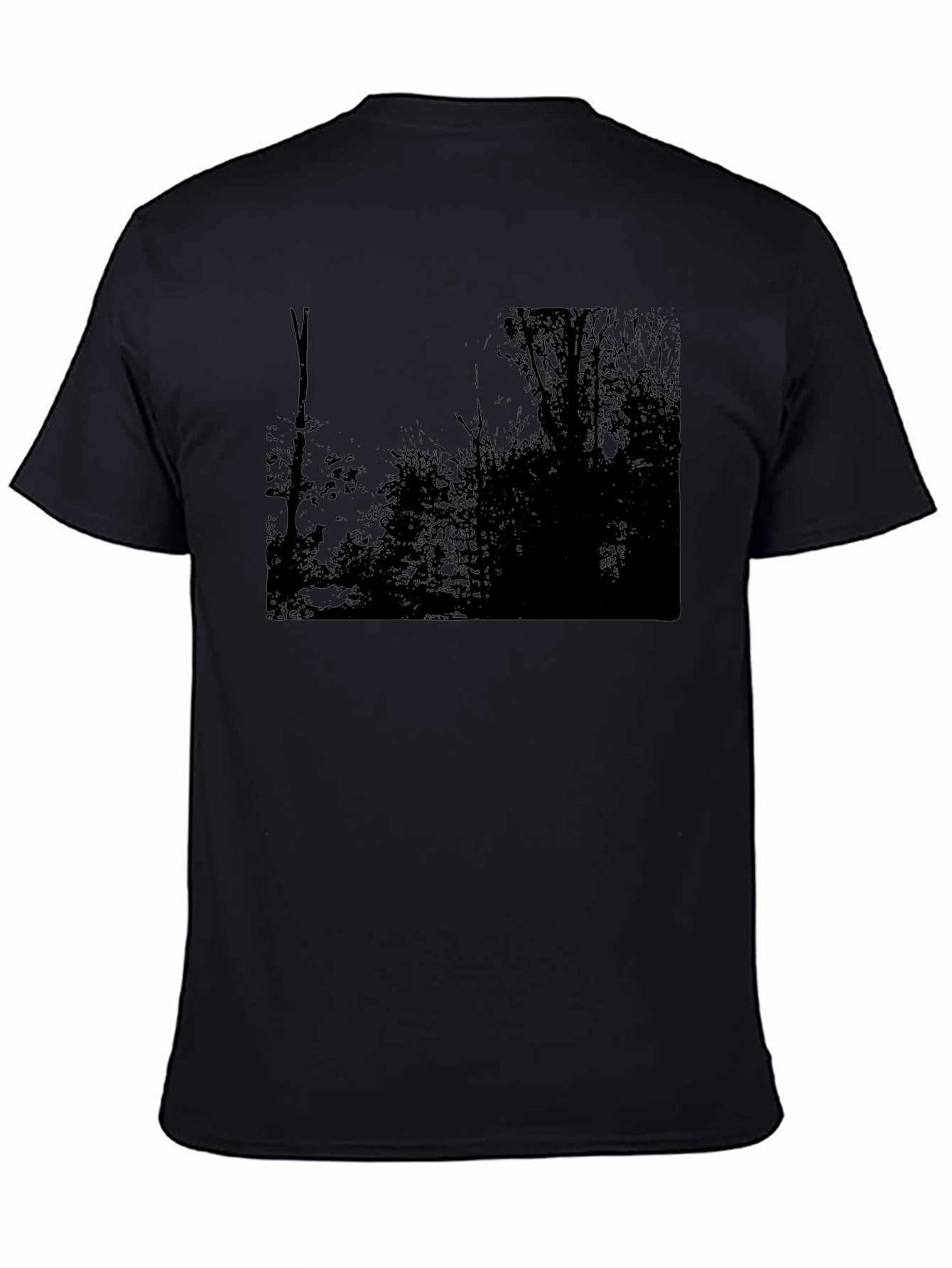 Dark Forest Graphic Tee - Black Cotton Blend
