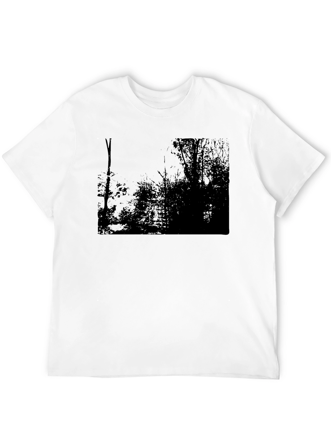 Dark Forest Graphic Tee - Black Cotton Blend