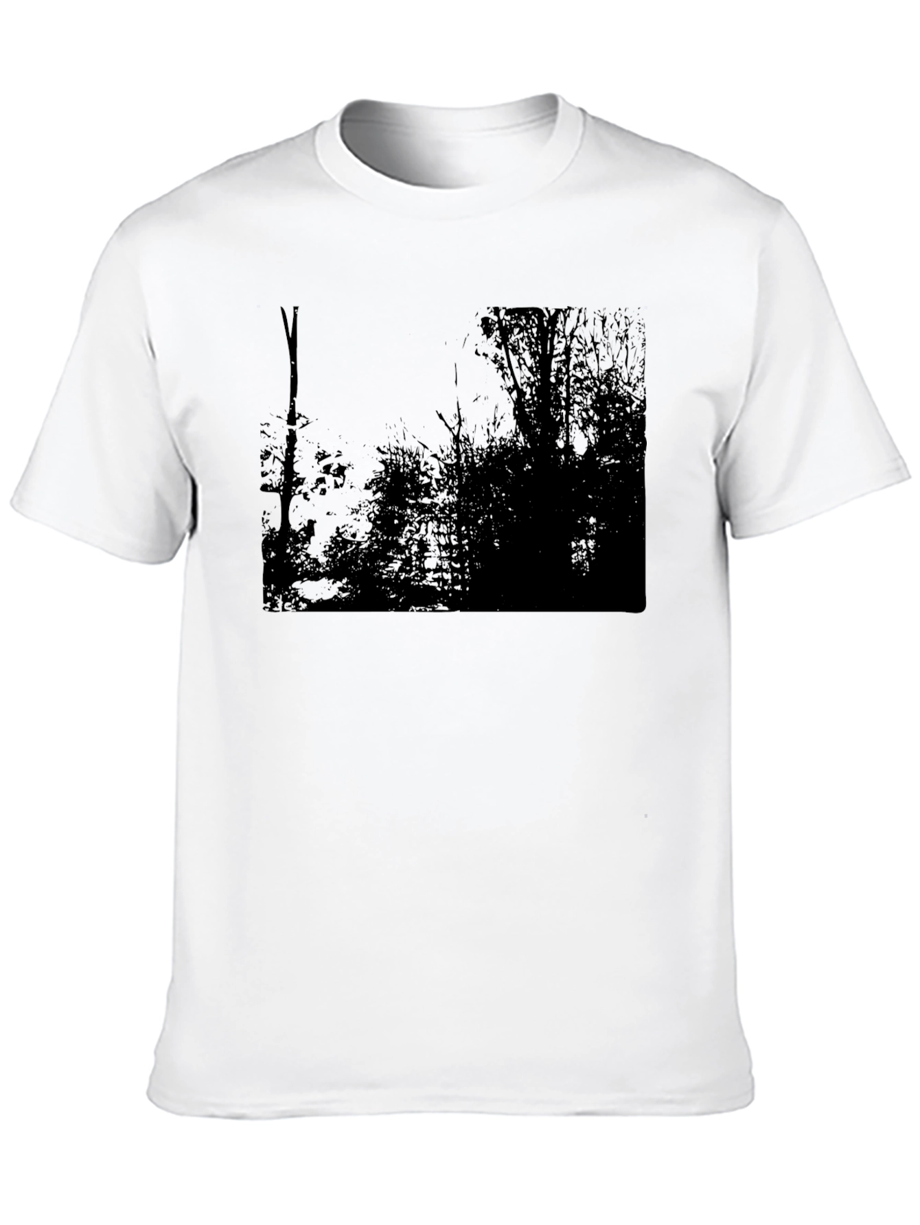 Dark Forest Graphic Tee - Black Cotton Blend