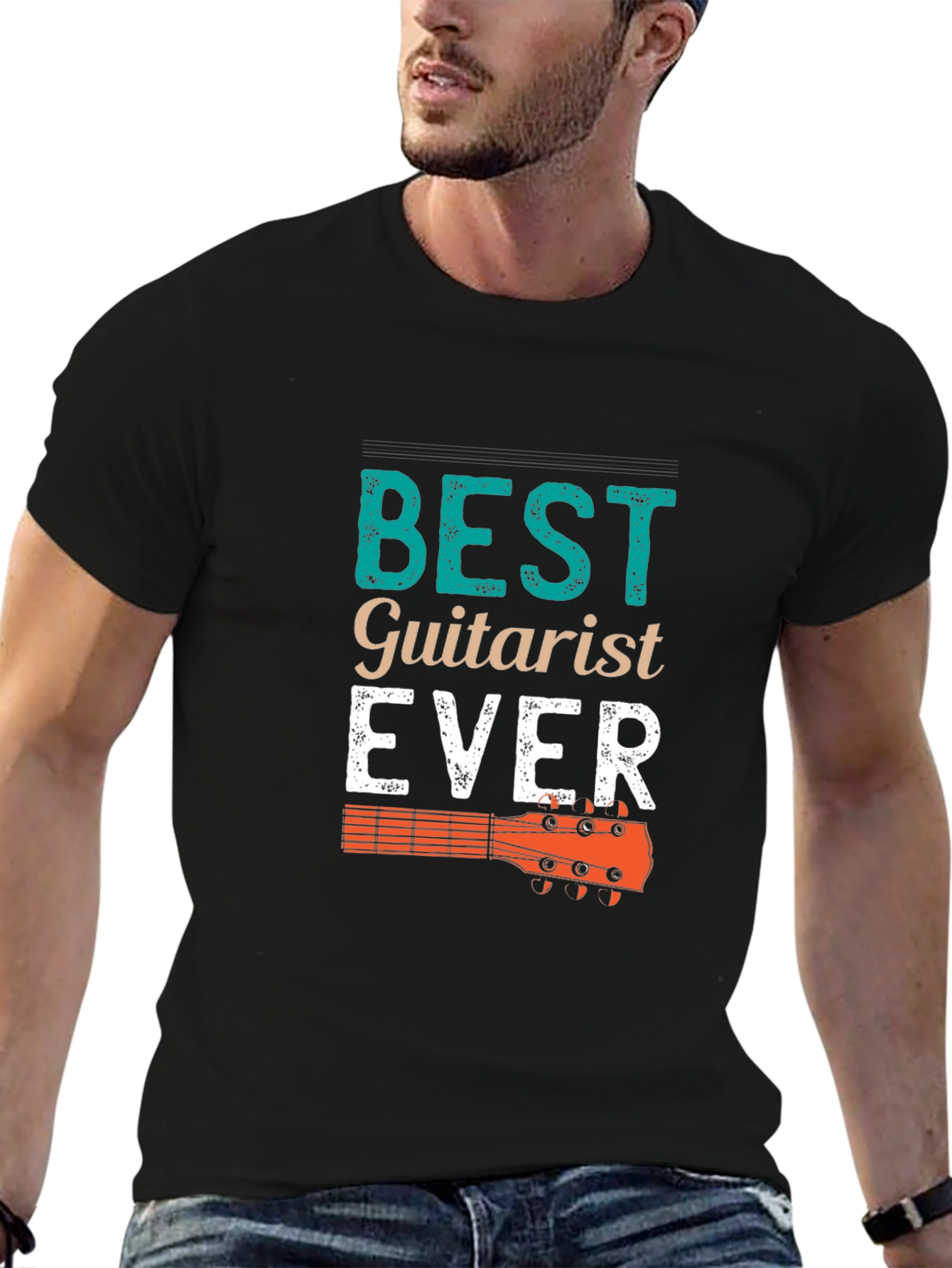 Best Guitarist Ever Graphic Tee - Music Lovers T-Shirt