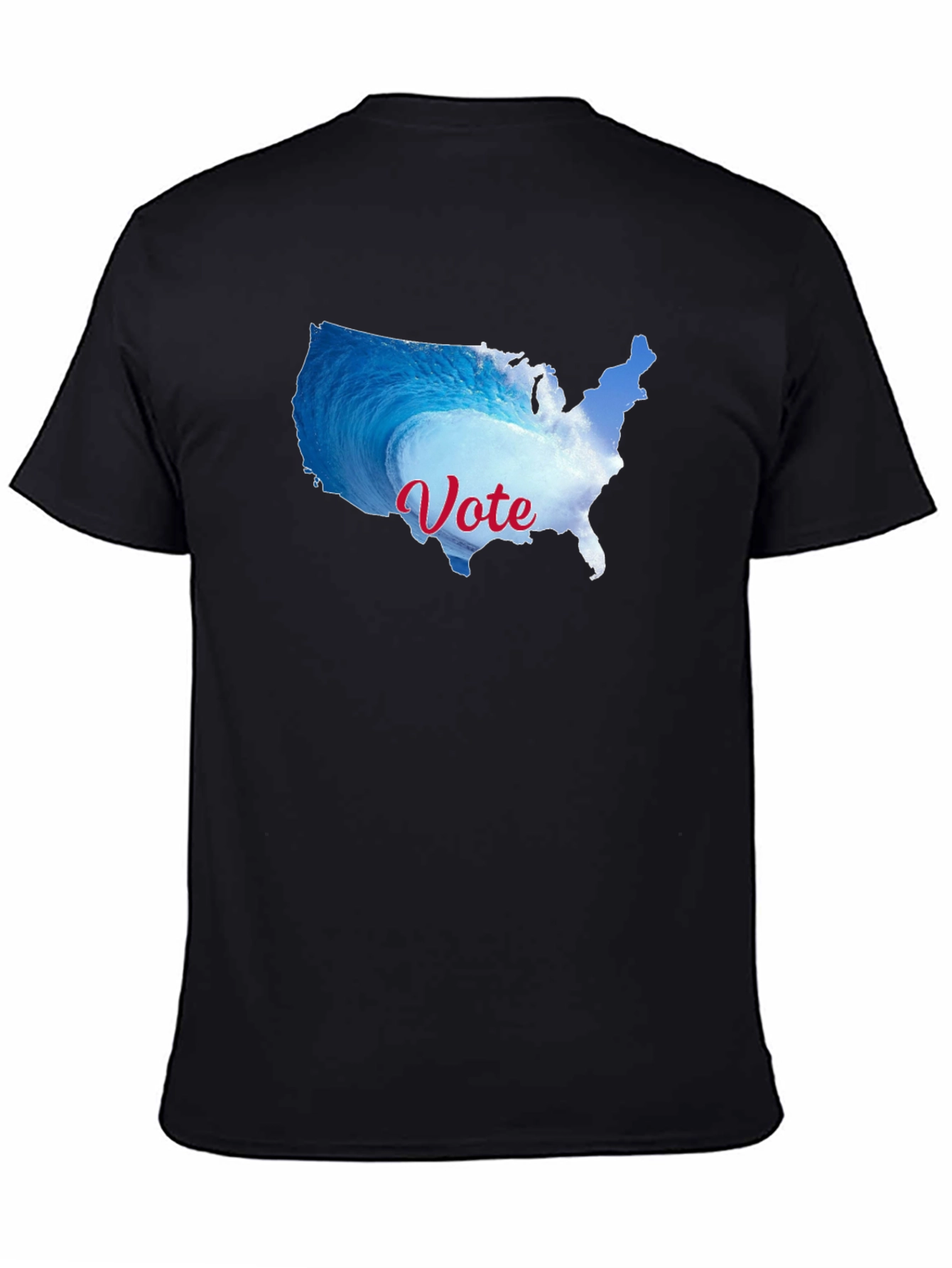 Vote USA Patriotic Graphic Tee - Black Cotton