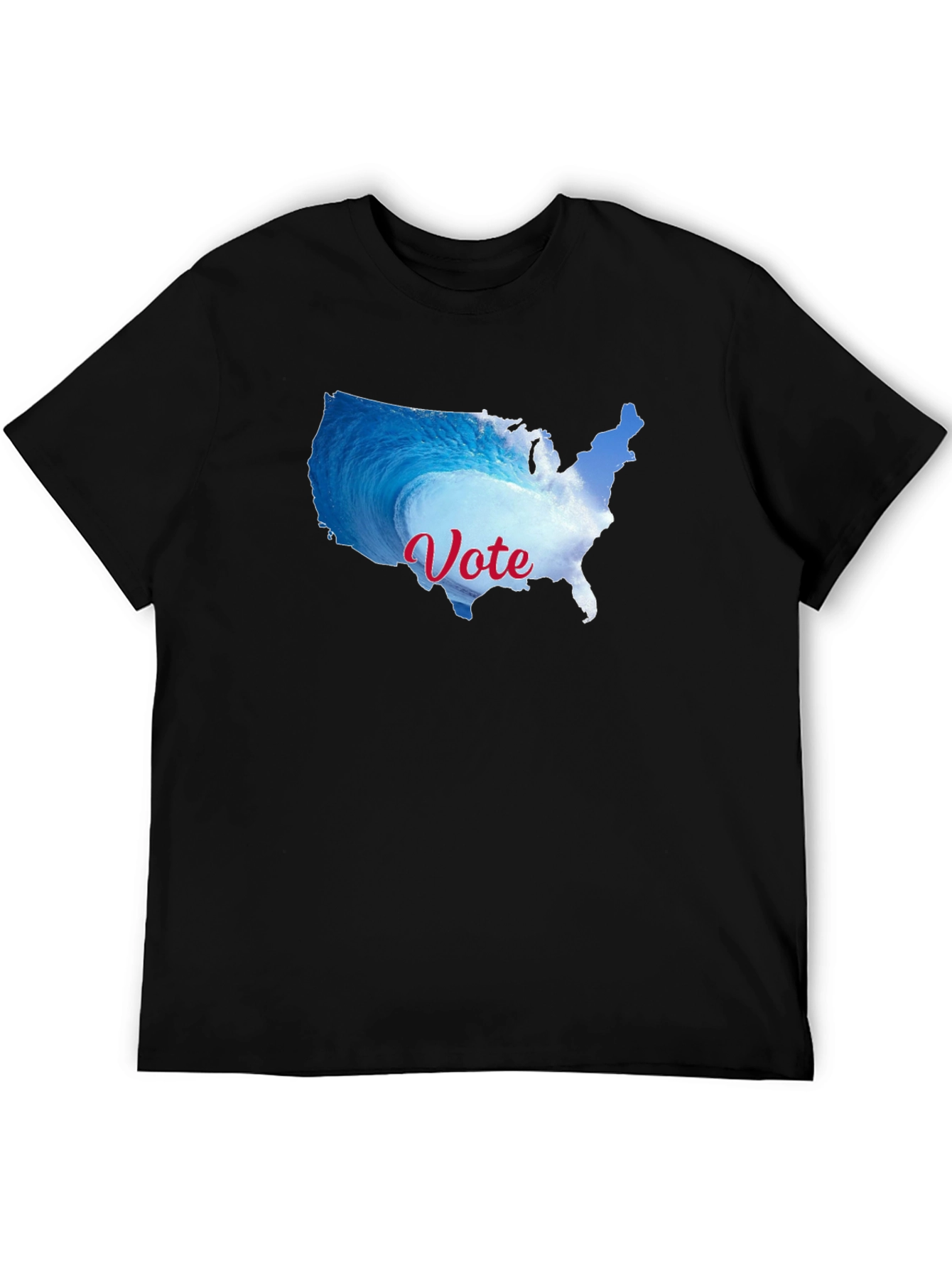 Vote USA Patriotic Graphic Tee - Black Cotton