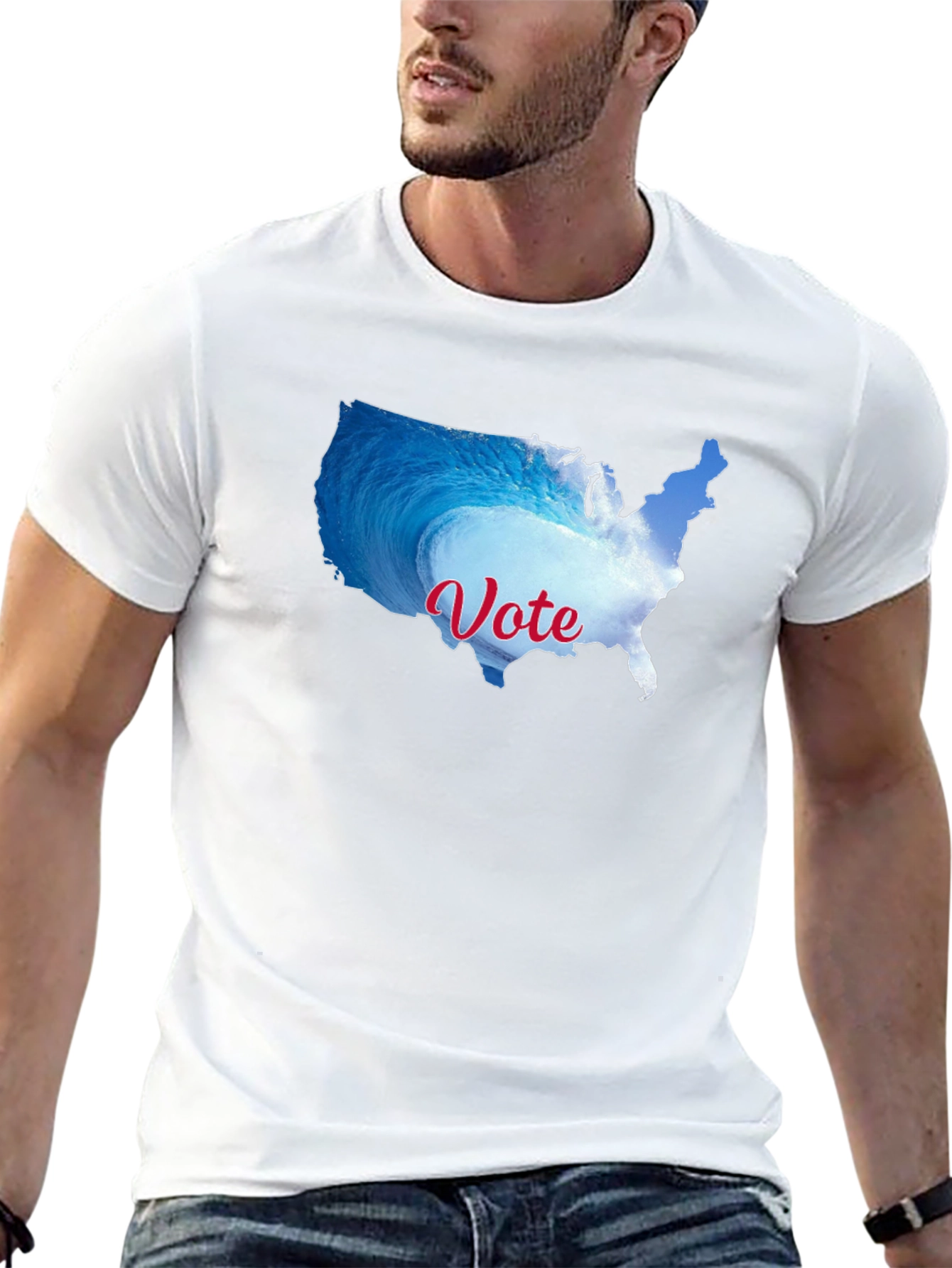 Vote USA Patriotic Graphic Tee - Black Cotton