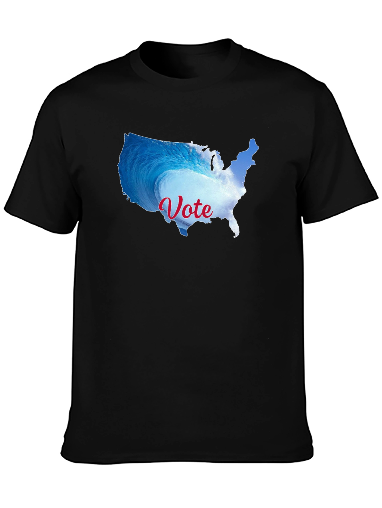 Vote USA Patriotic Graphic Tee - Black Cotton