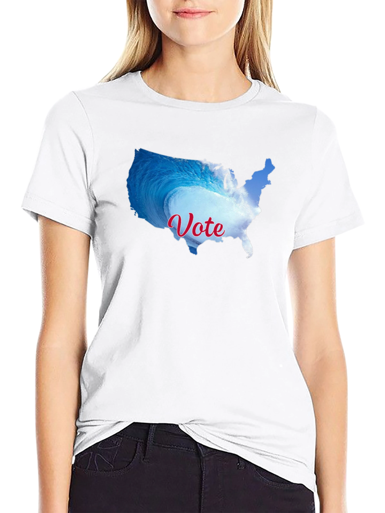 Vote USA Patriotic Graphic Tee - Black Cotton