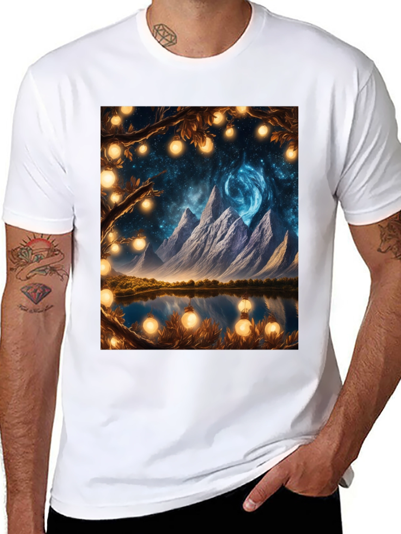 Fantasy Mountain Lake Graphic Tee