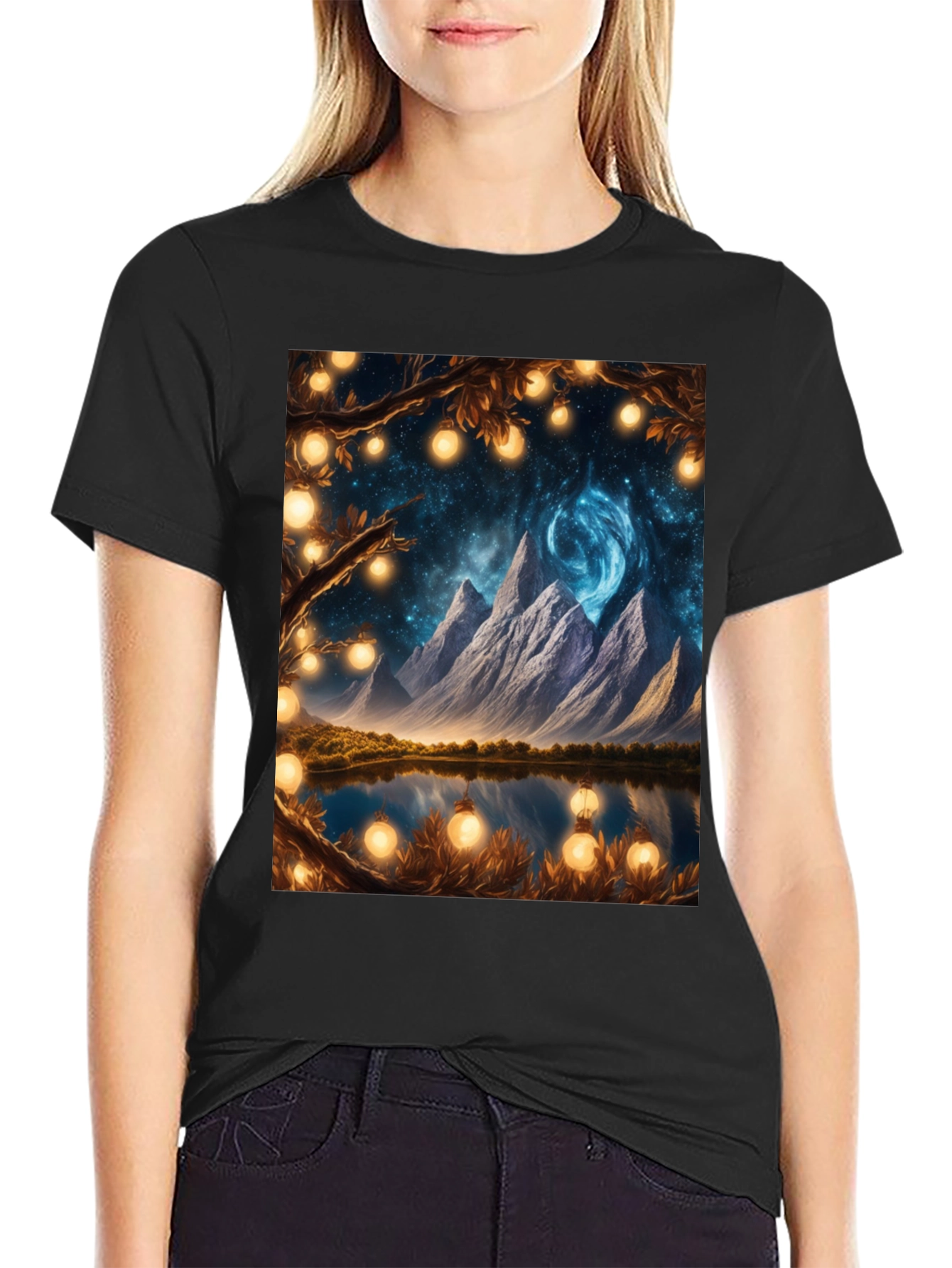 Fantasy Mountain Lake Graphic Tee