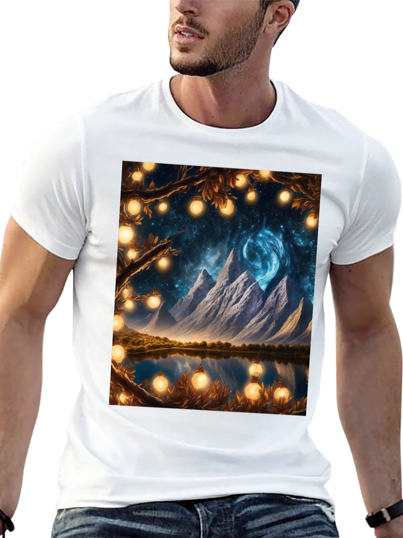 Fantasy Mountain Lake Graphic Tee