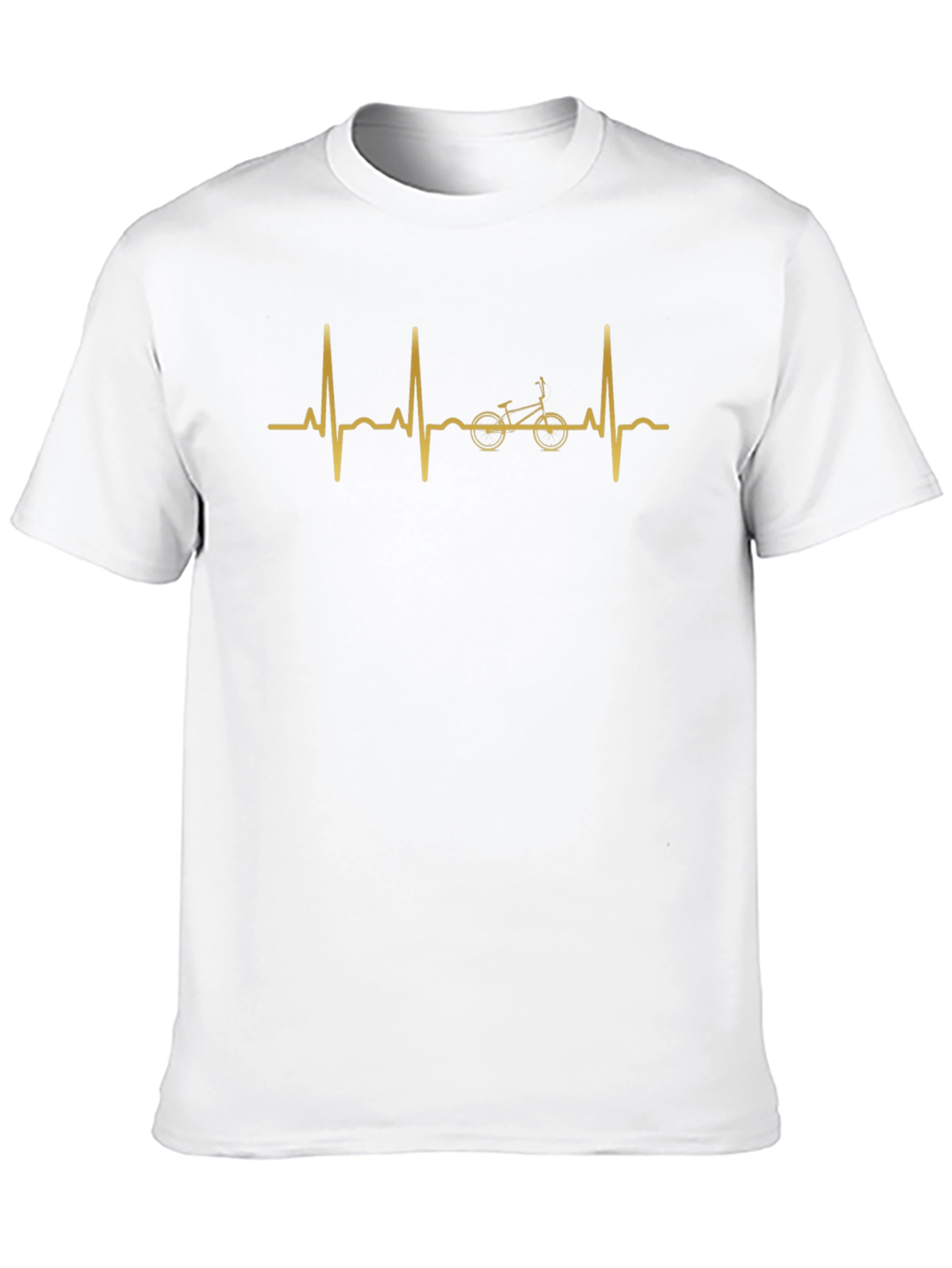 Bike Heartbeat Graphic Tee - Cycling Lover Shirt