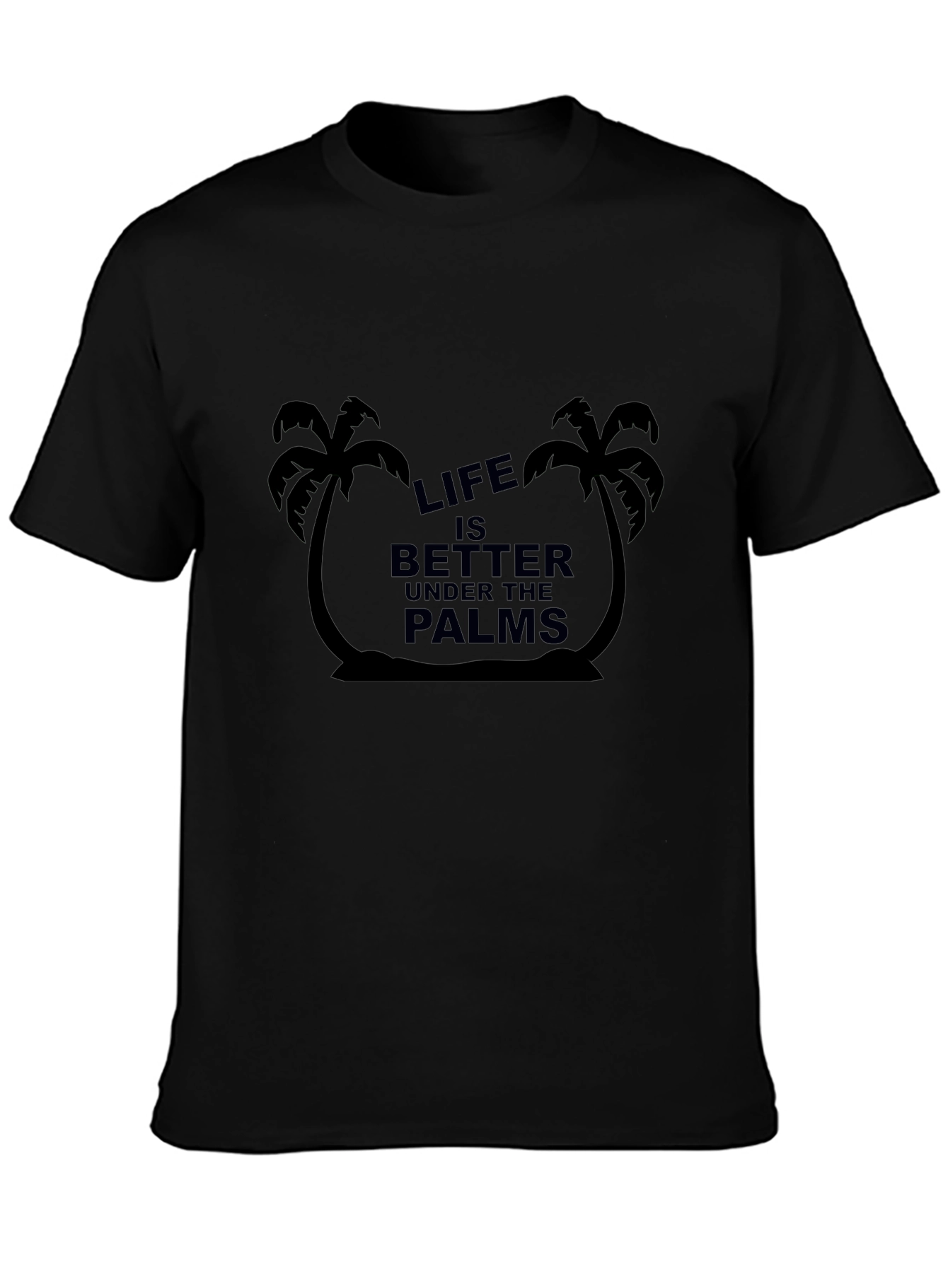 Life Under the Palms Black Graphic Tee
