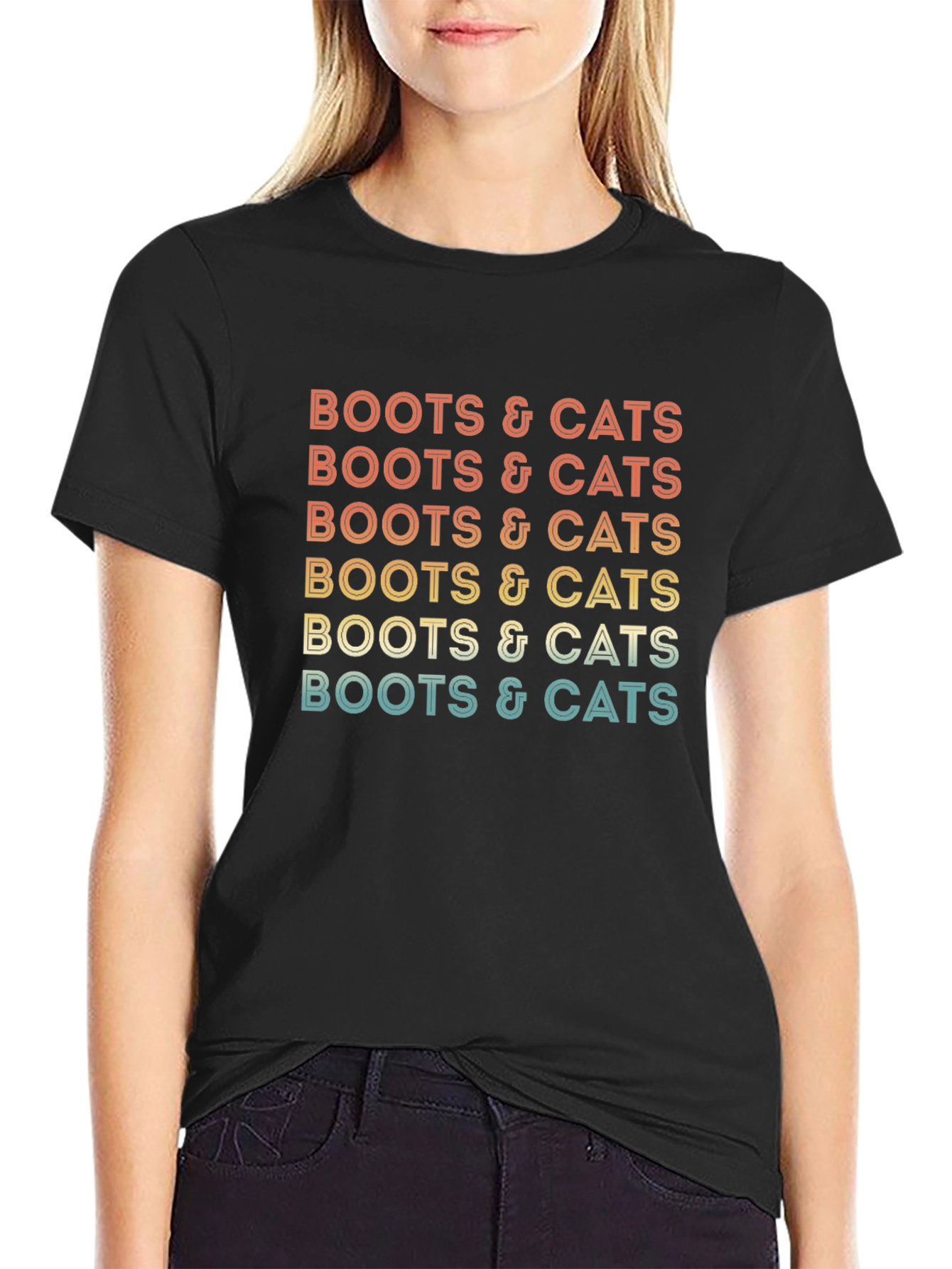 Boots & Cats Retro Graphic Tee - Unisex