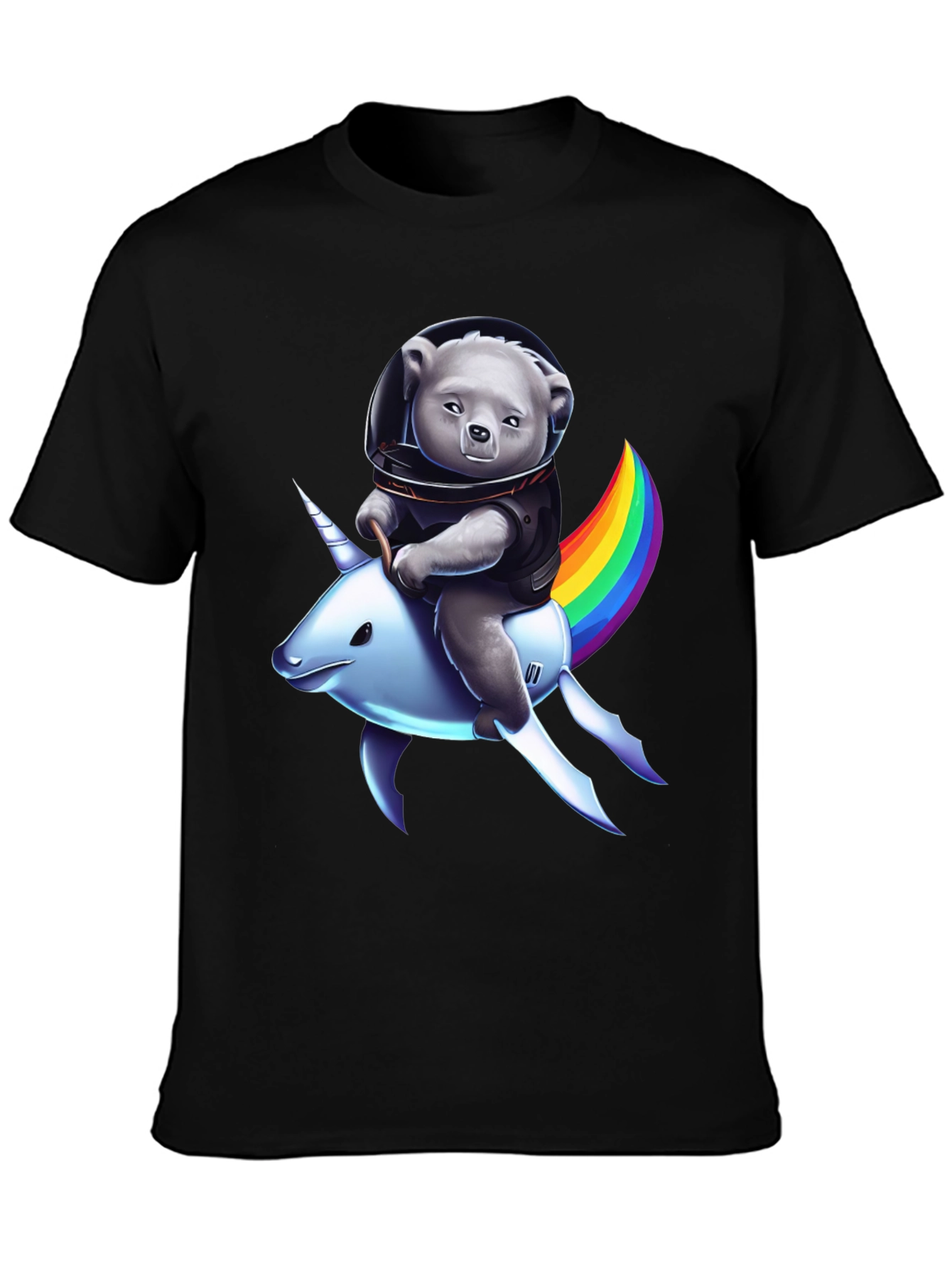 Astronaut Bear Riding Unicorn T-Shirt