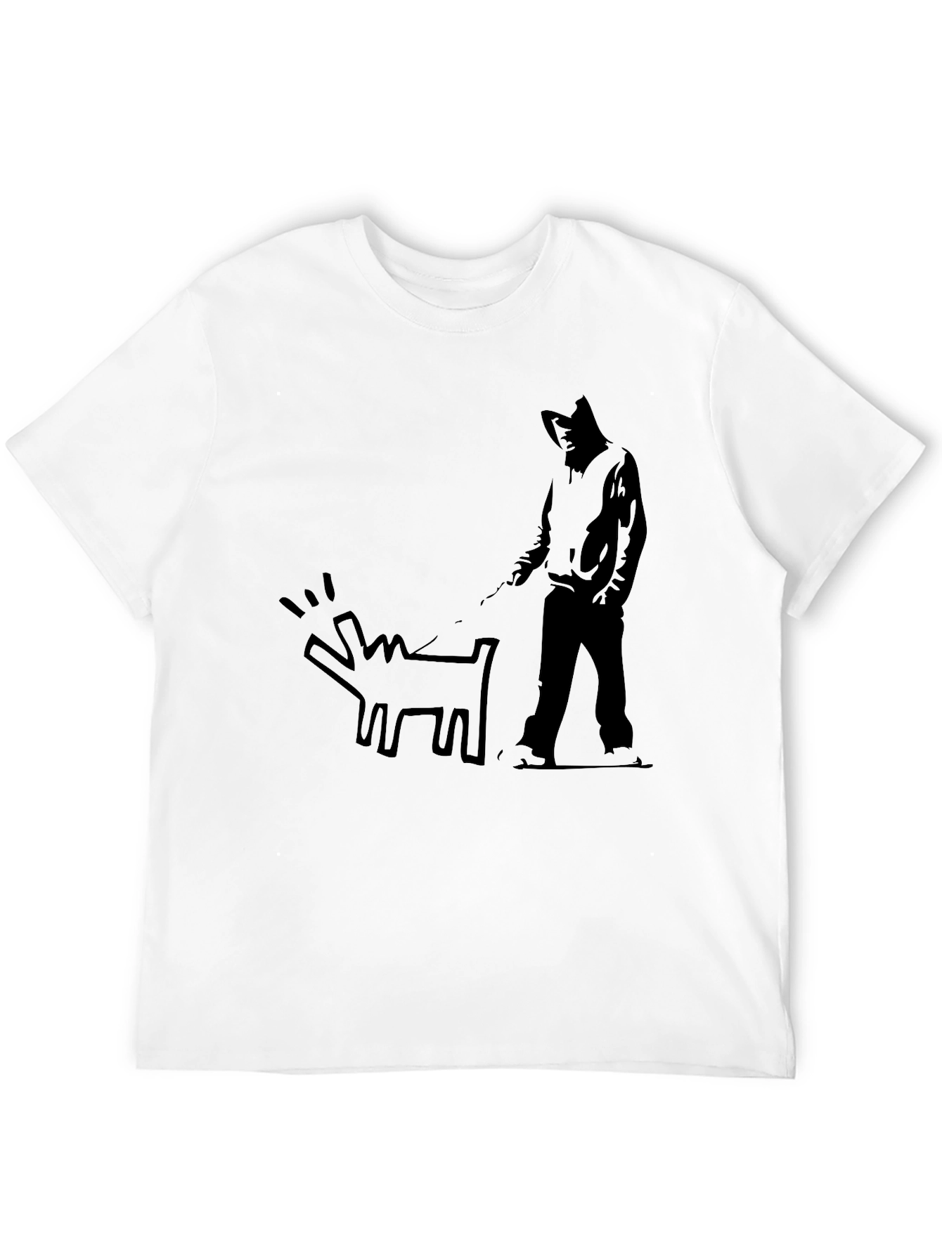 Banksy Graffiti Dog T-Shirt - Black