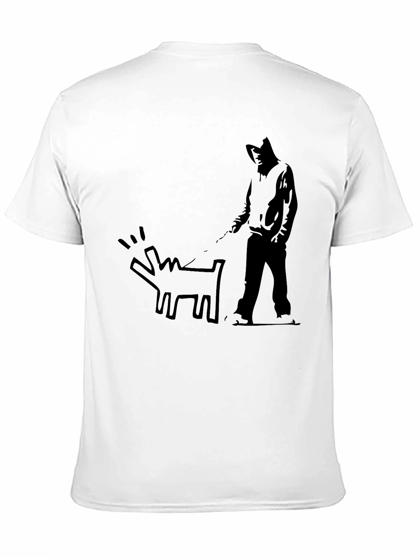 Banksy Graffiti Dog T-Shirt - Black