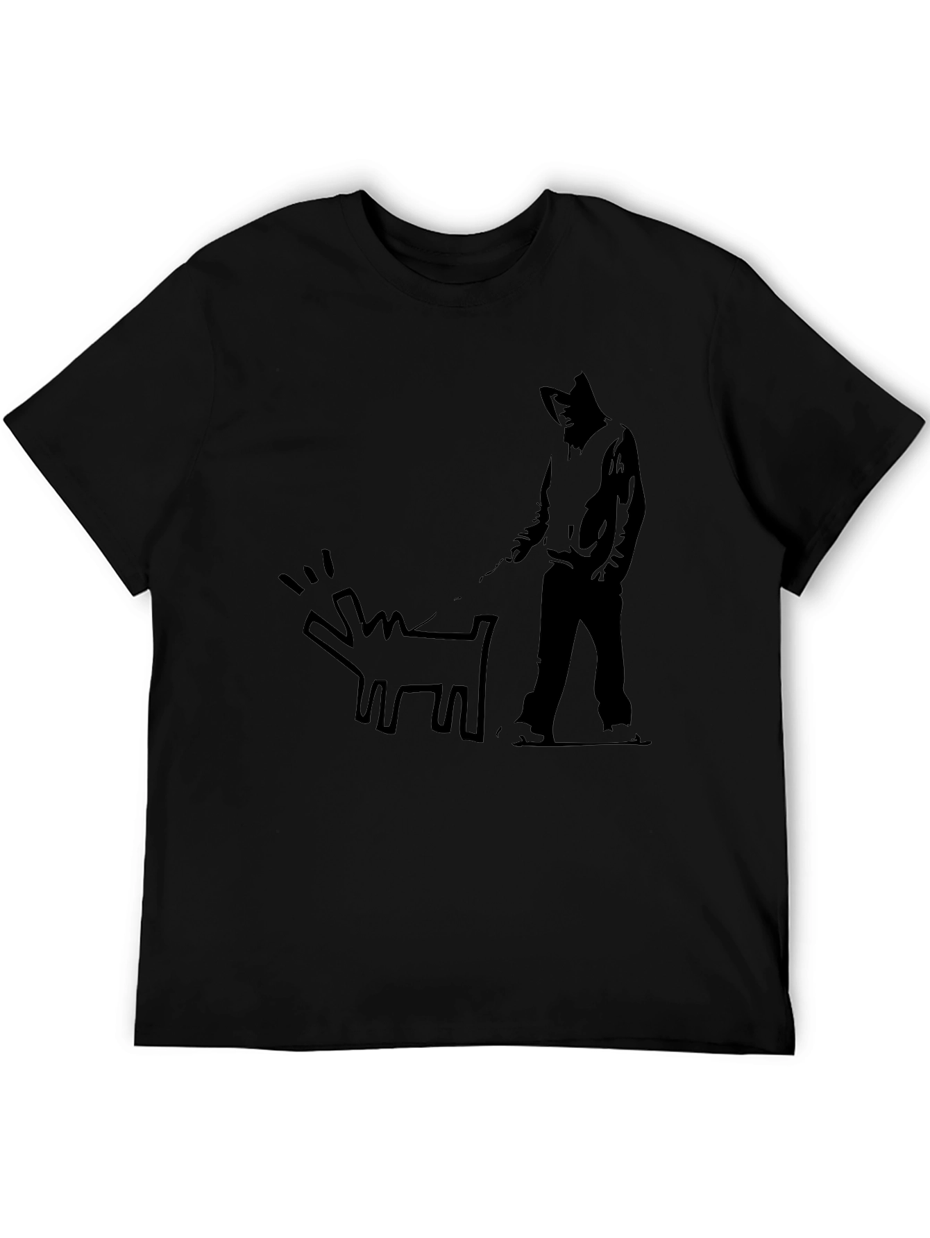 Banksy Graffiti Dog T-Shirt - Black