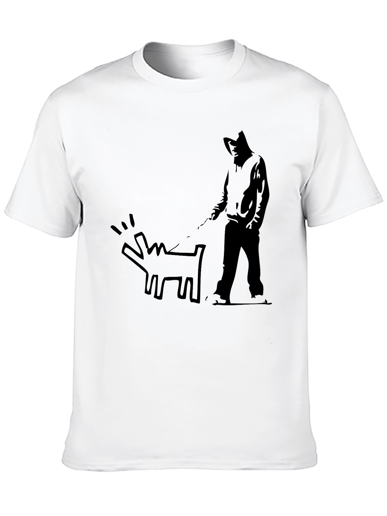 Banksy Graffiti Dog T-Shirt - Black