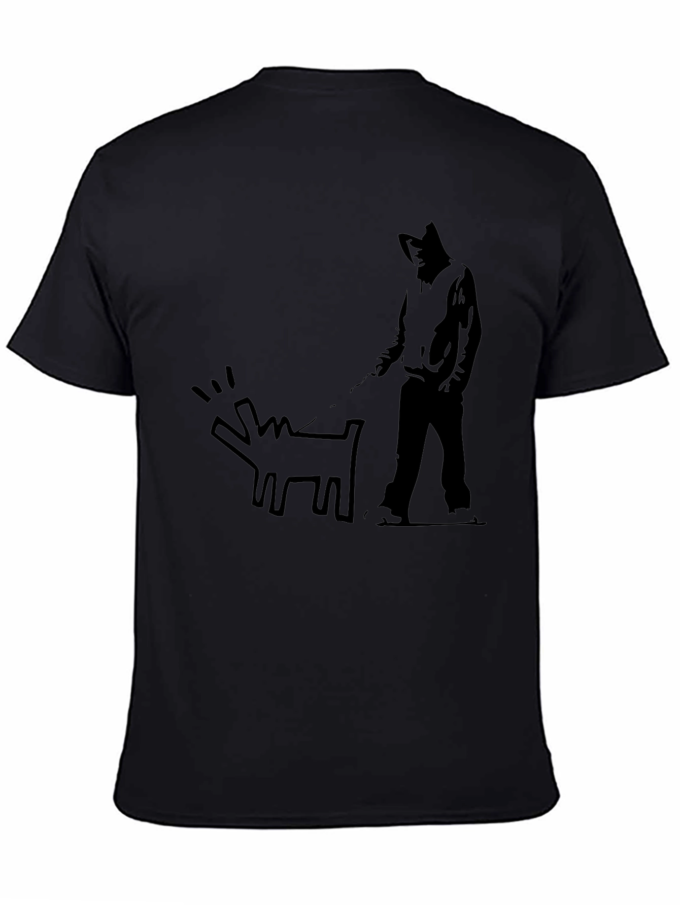 Banksy Graffiti Dog T-Shirt - Black