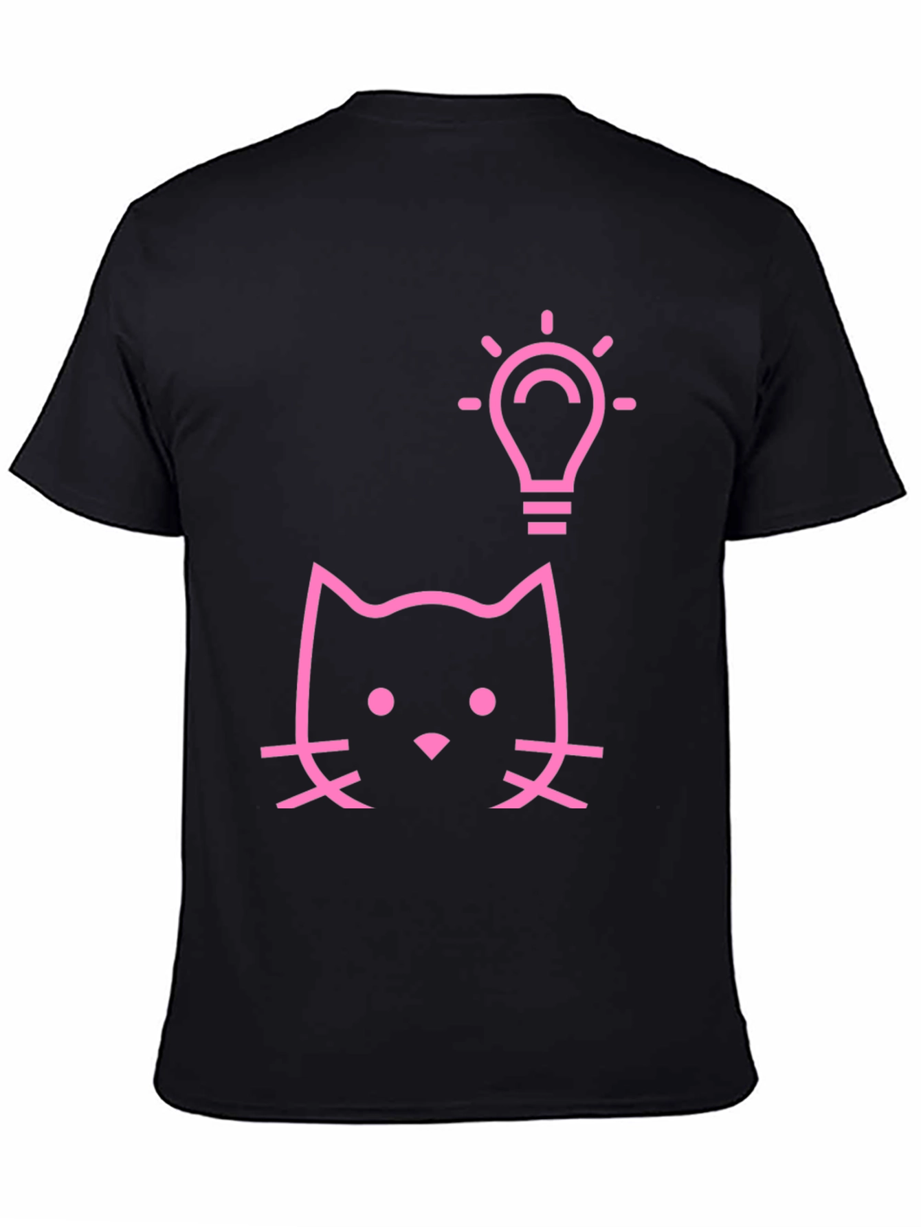 Cat Idea T-Shirt - Black Cotton Tee