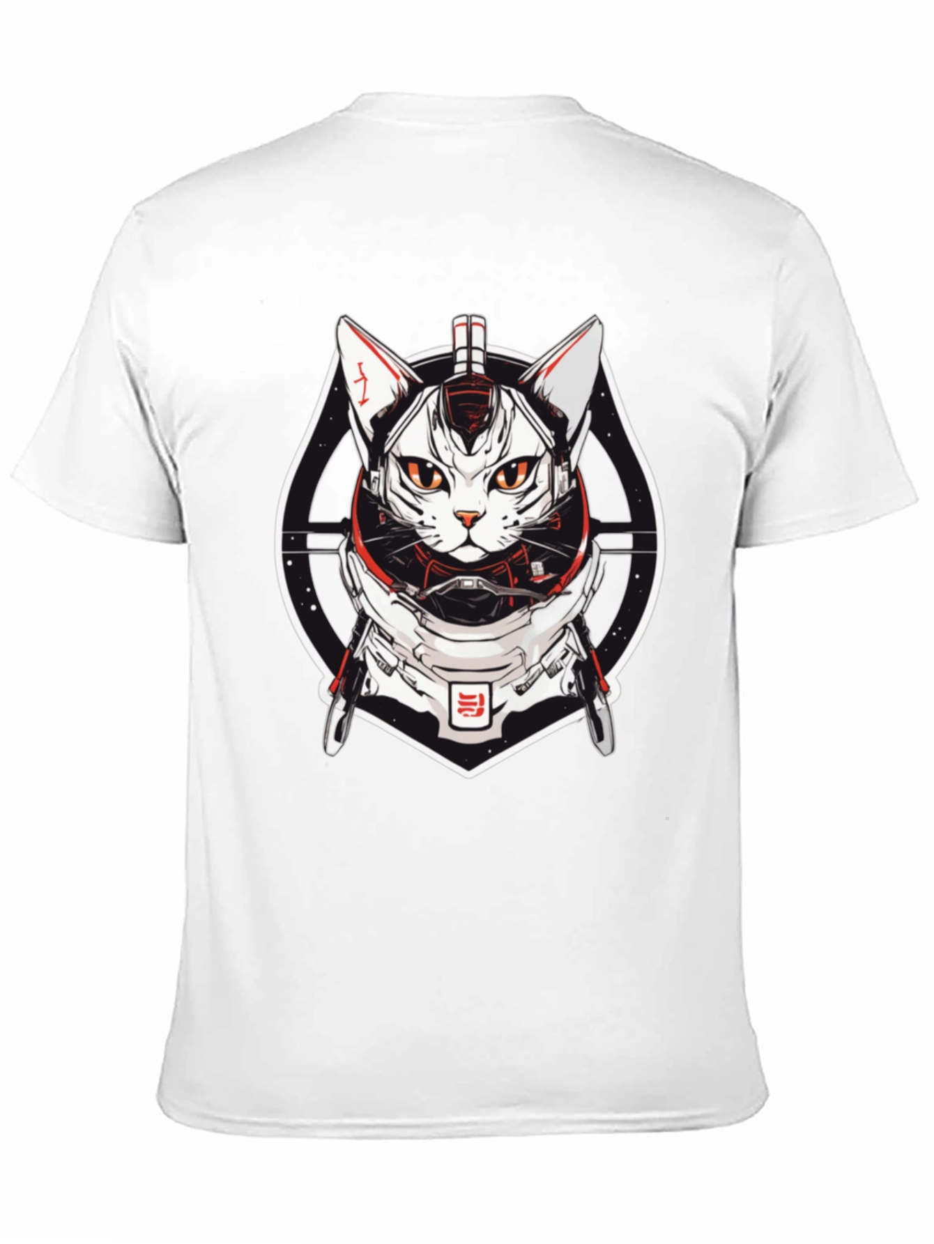 Sci-Fi Cat Astronaut Black T-Shirt