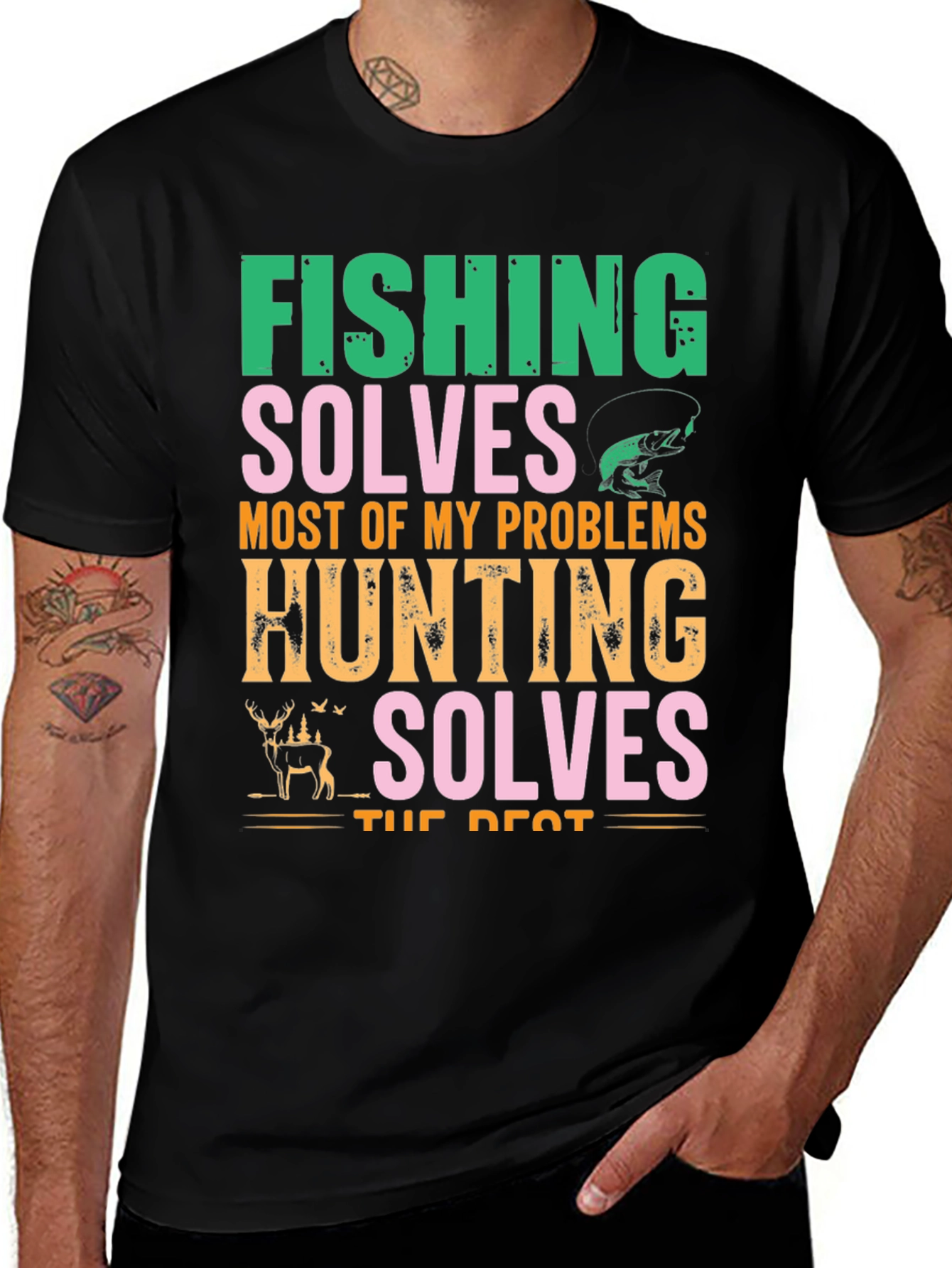 Fishing & Hunting Solves Problems T-Shirt