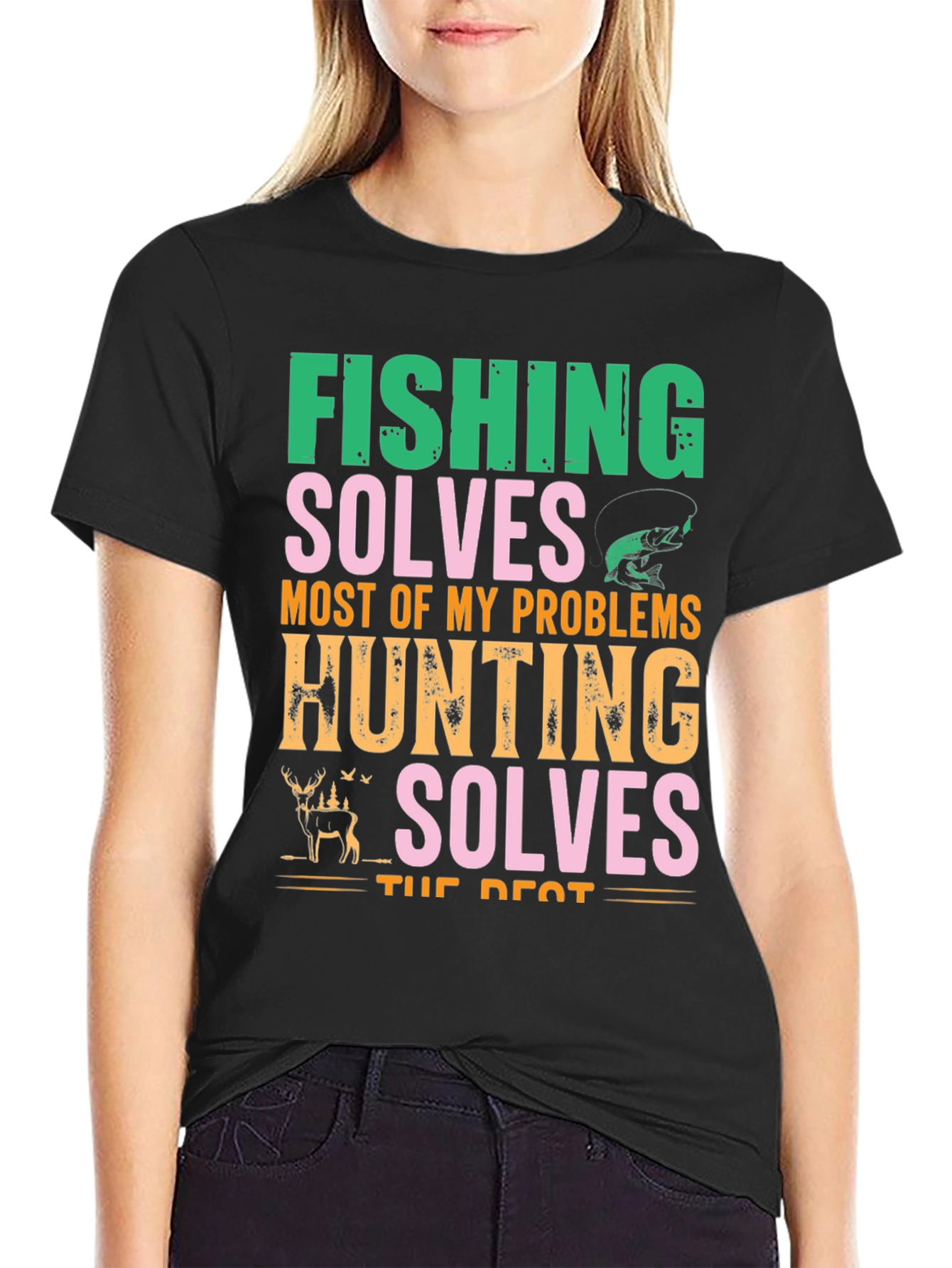 Fishing & Hunting Solves Problems T-Shirt