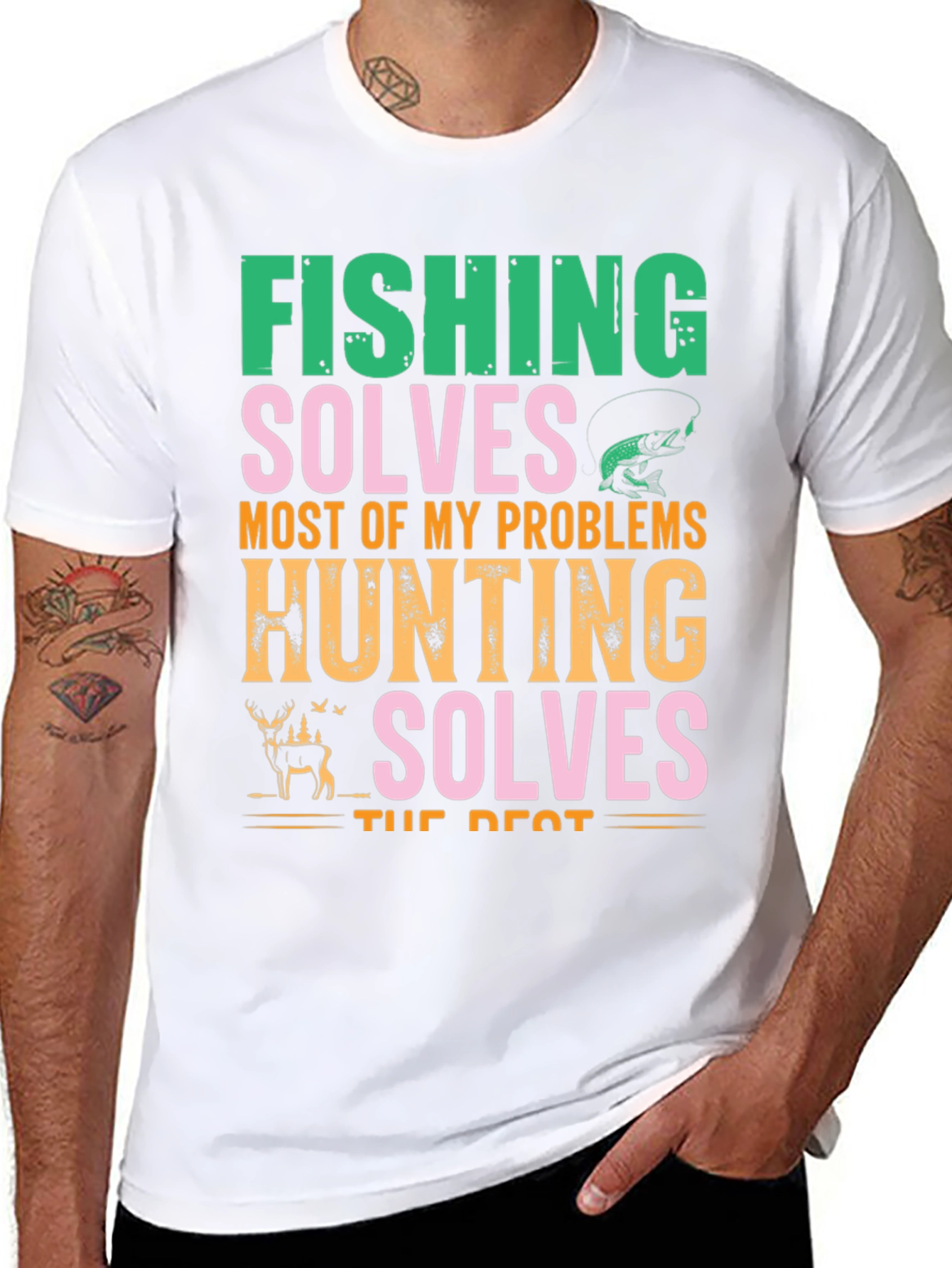 Fishing & Hunting Solves Problems T-Shirt