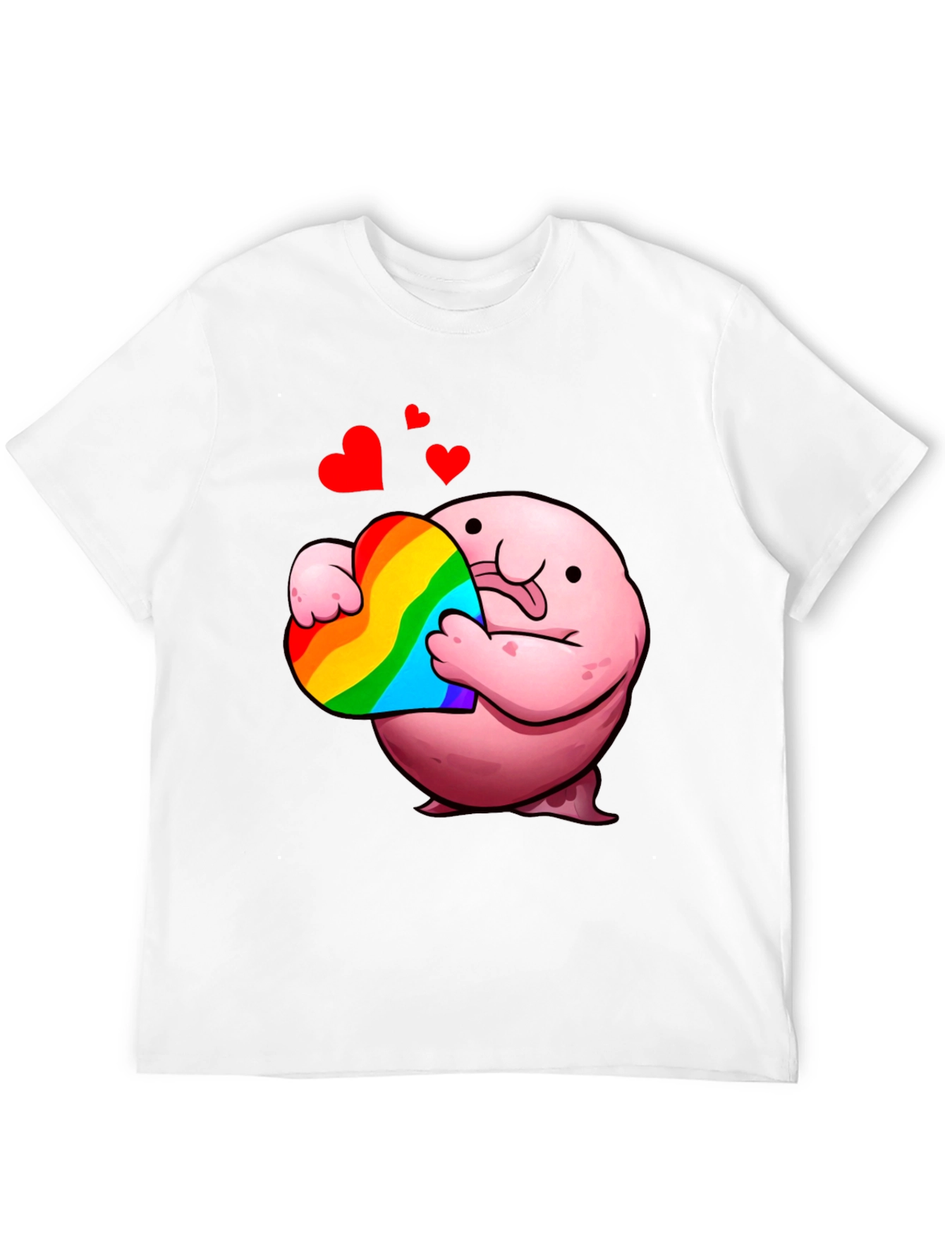 Blobfish Heart Pride T-Shirt - Soft Cotton Tee