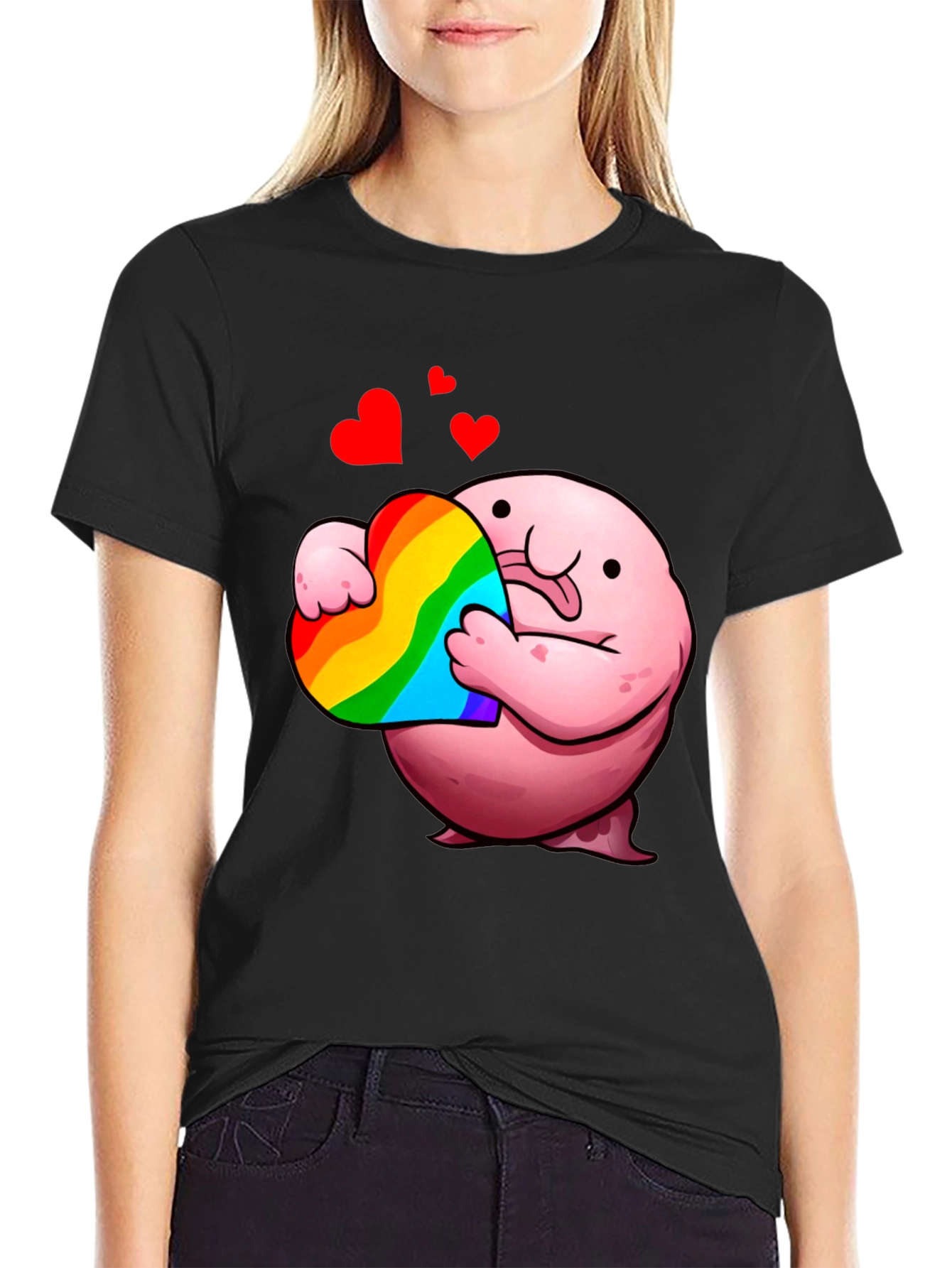 Blobfish Heart Pride T-Shirt - Soft Cotton Tee