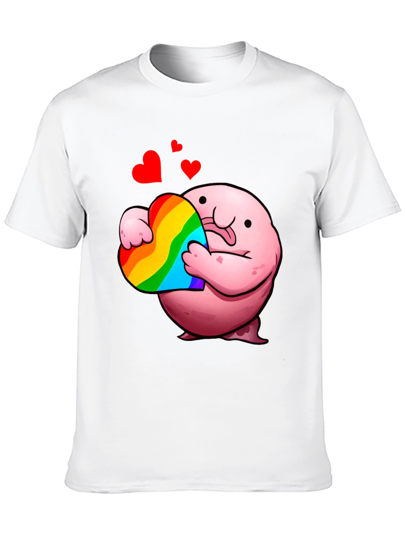 Blobfish Heart Pride T-Shirt - Soft Cotton Tee
