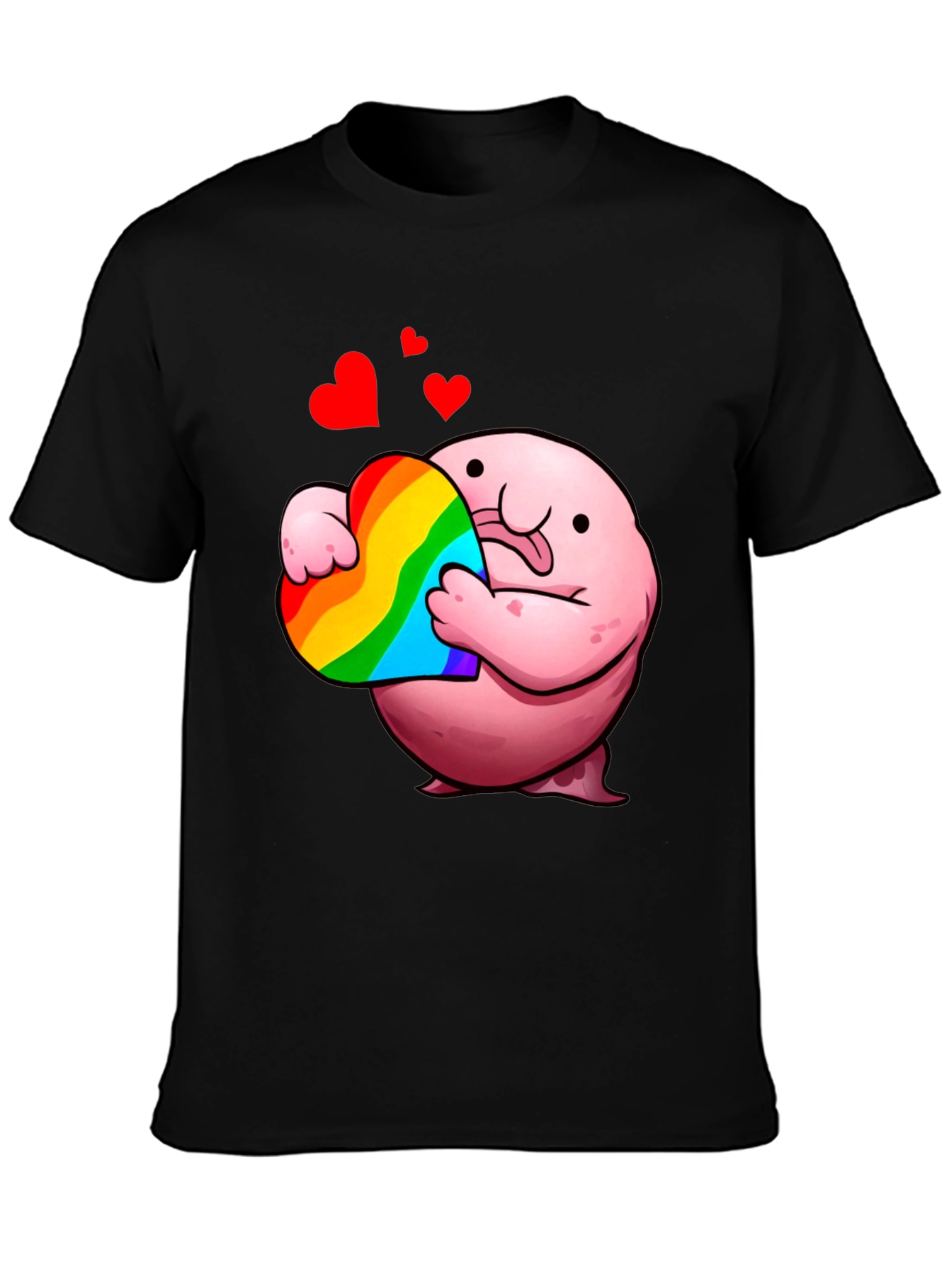 Blobfish Heart Pride T-Shirt - Soft Cotton Tee