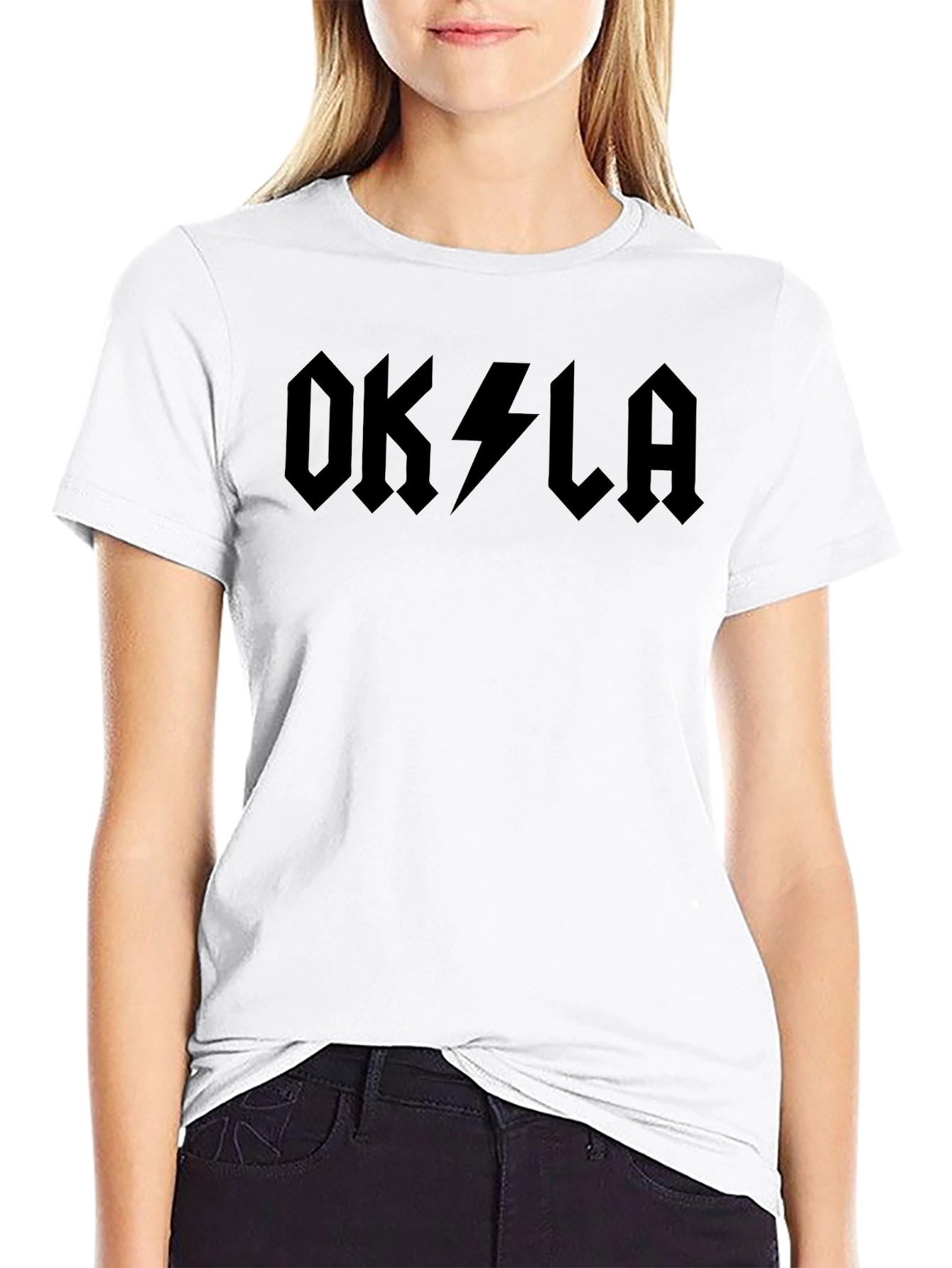OKLA Lightning Bolt Graphic Tee - Black