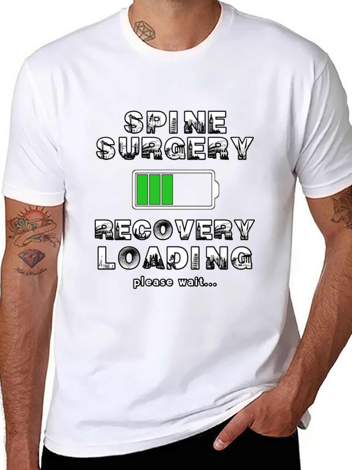Spine Surgery Recovery Loading T-Shirt