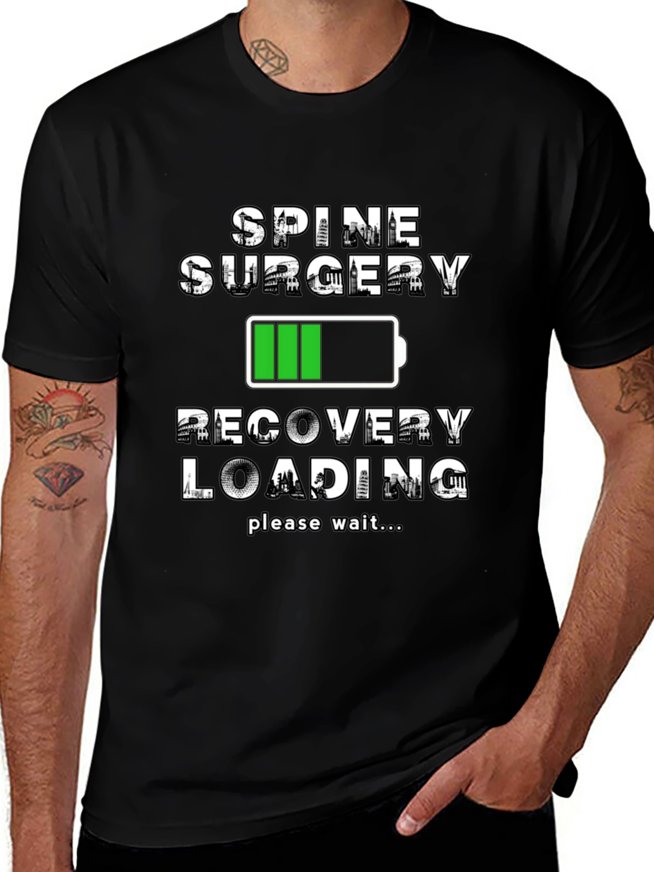 Spine Surgery Recovery Loading T-Shirt