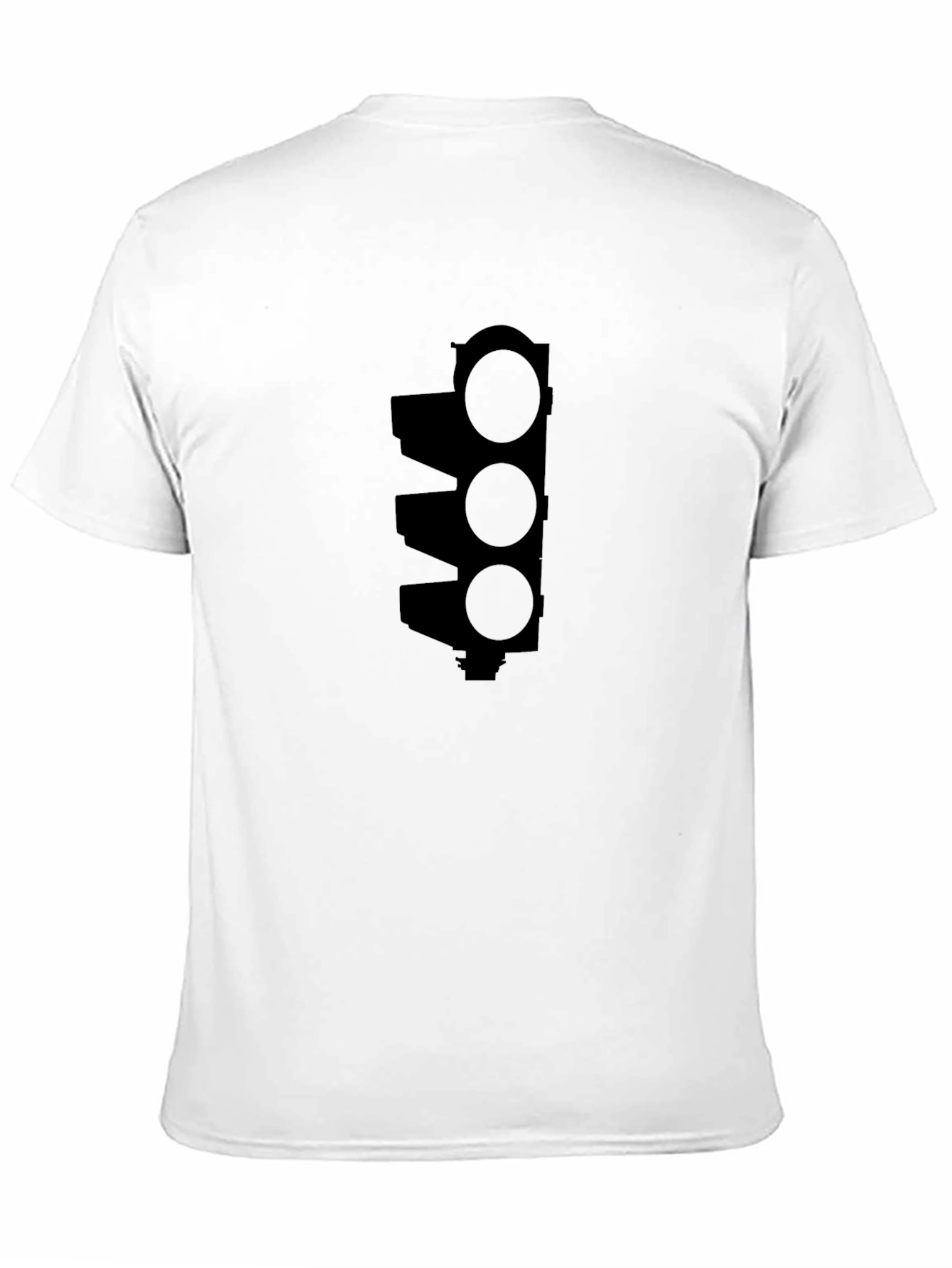 Traffic Light Graphic Tee - Black Cotton T-Shirt