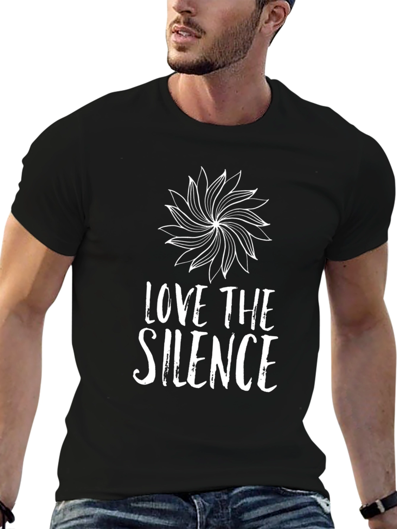 Love the Silence Graphic Tee - Unisex Black Shirt