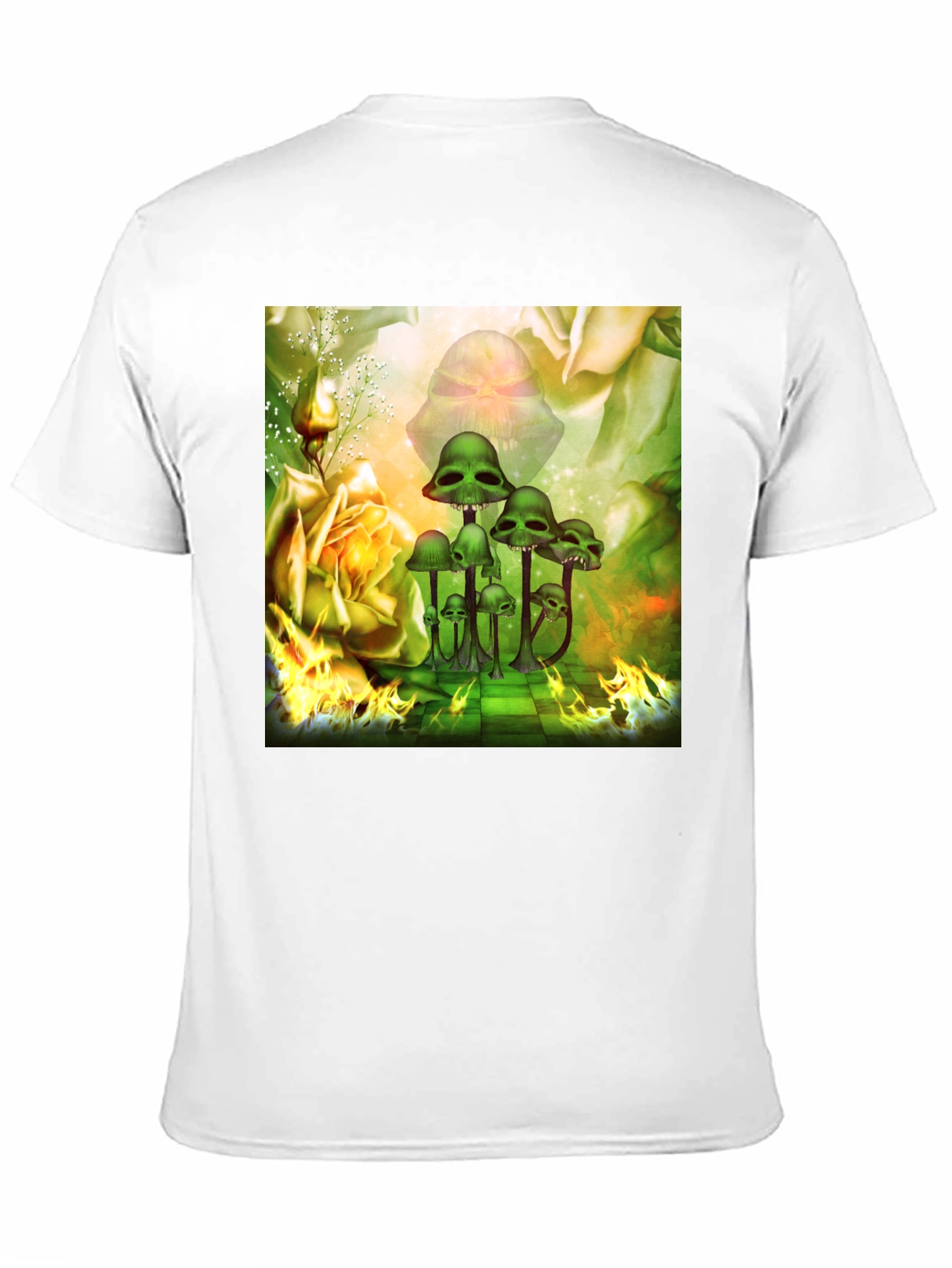 Mushroom Skull Graphic Tee - Unique Design
