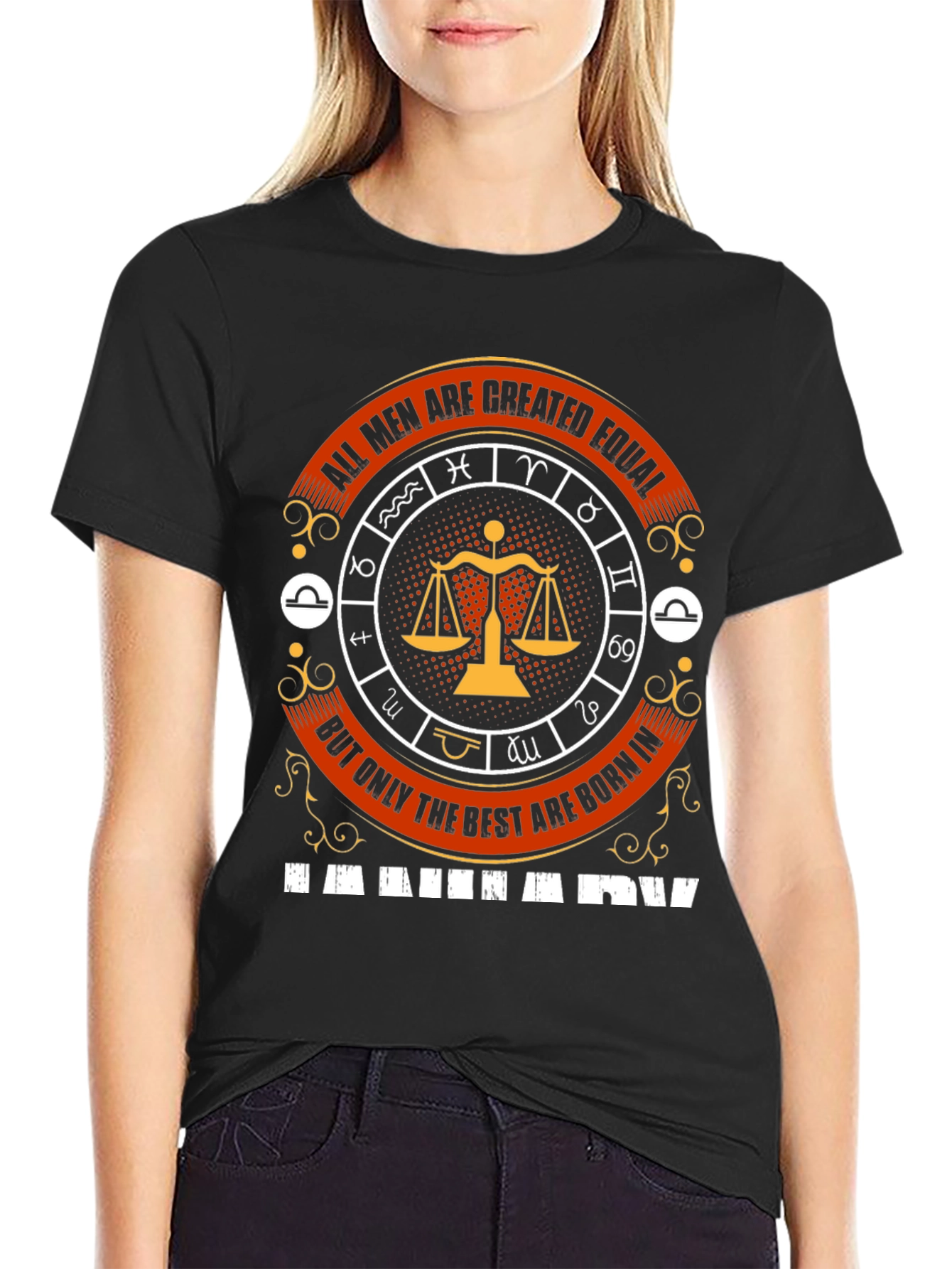 Libra Zodiac T-Shirt - All Men Are Created Equal