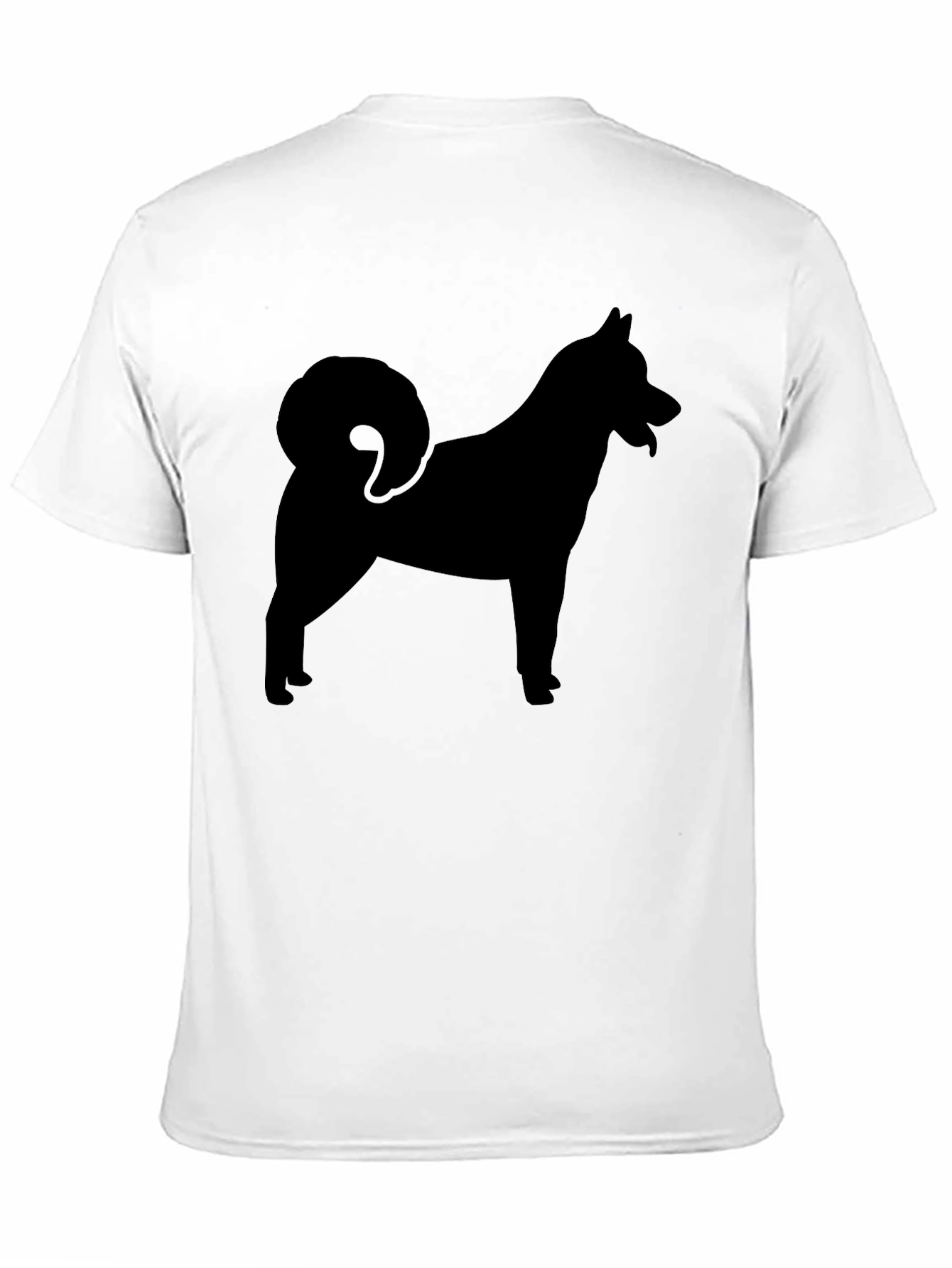 Dog Silhouette Graphic Tee - Mens Black T-Shirt